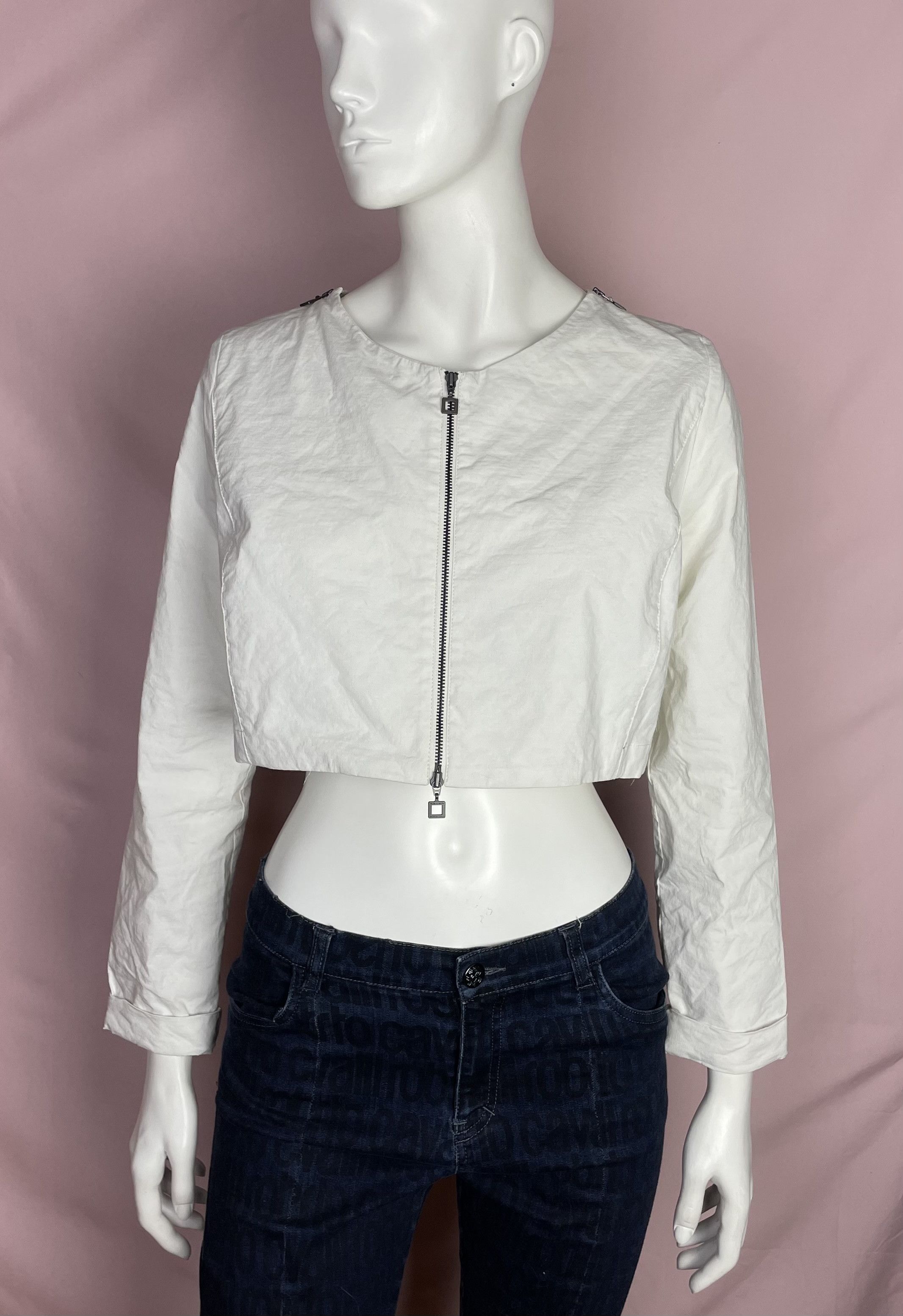 Sarah Pacini Sarah Pacini Cotton Zip Short Jacket Size 1 Size S / US 4 / IT 40 - 1 Thumbnail