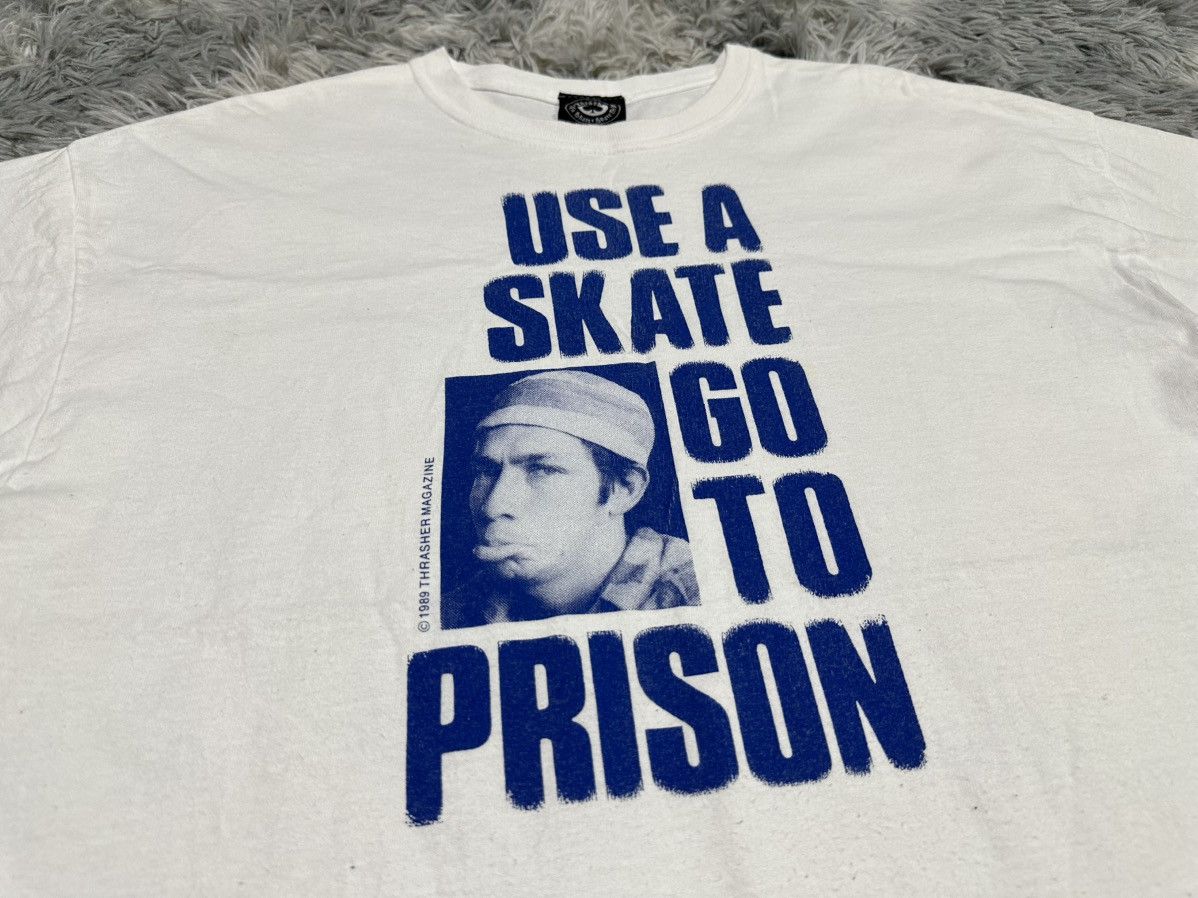 Thrasher 🔥Y2K Vintage Thrasher Shirt Use A Skate Go To Prison Re 1989 Size US XL / EU 56 / 4 - 1 Thumbnail