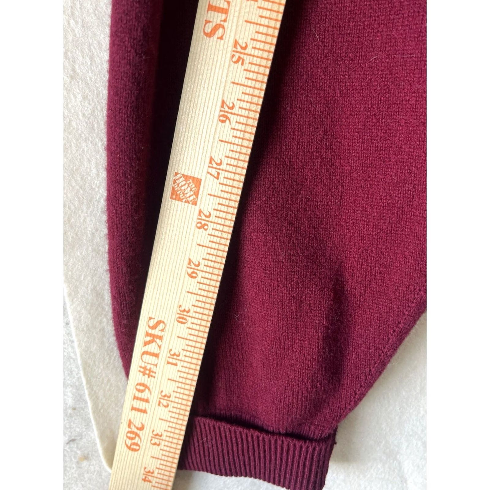 Harrods VINTAGE Harrods Mens Cardigan Burgundy Pure Lambs wool Sz 58 Size US XXL / EU 58 / 5 - 5 Thumbnail