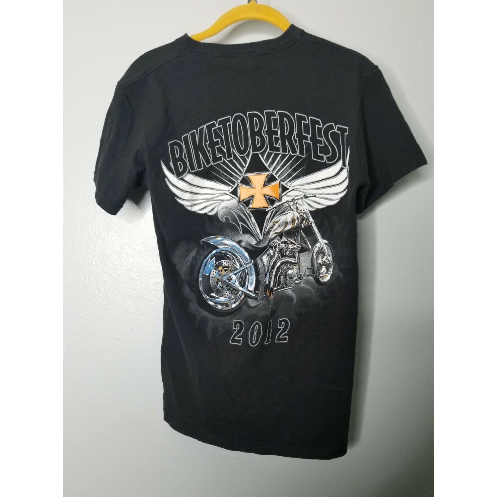 Gildan Mens S Shirt Daytona Beach Florida Black 2012 Biketoberfest Motorcycle Size US S / EU 44-46 / 1 - 4 Thumbnail