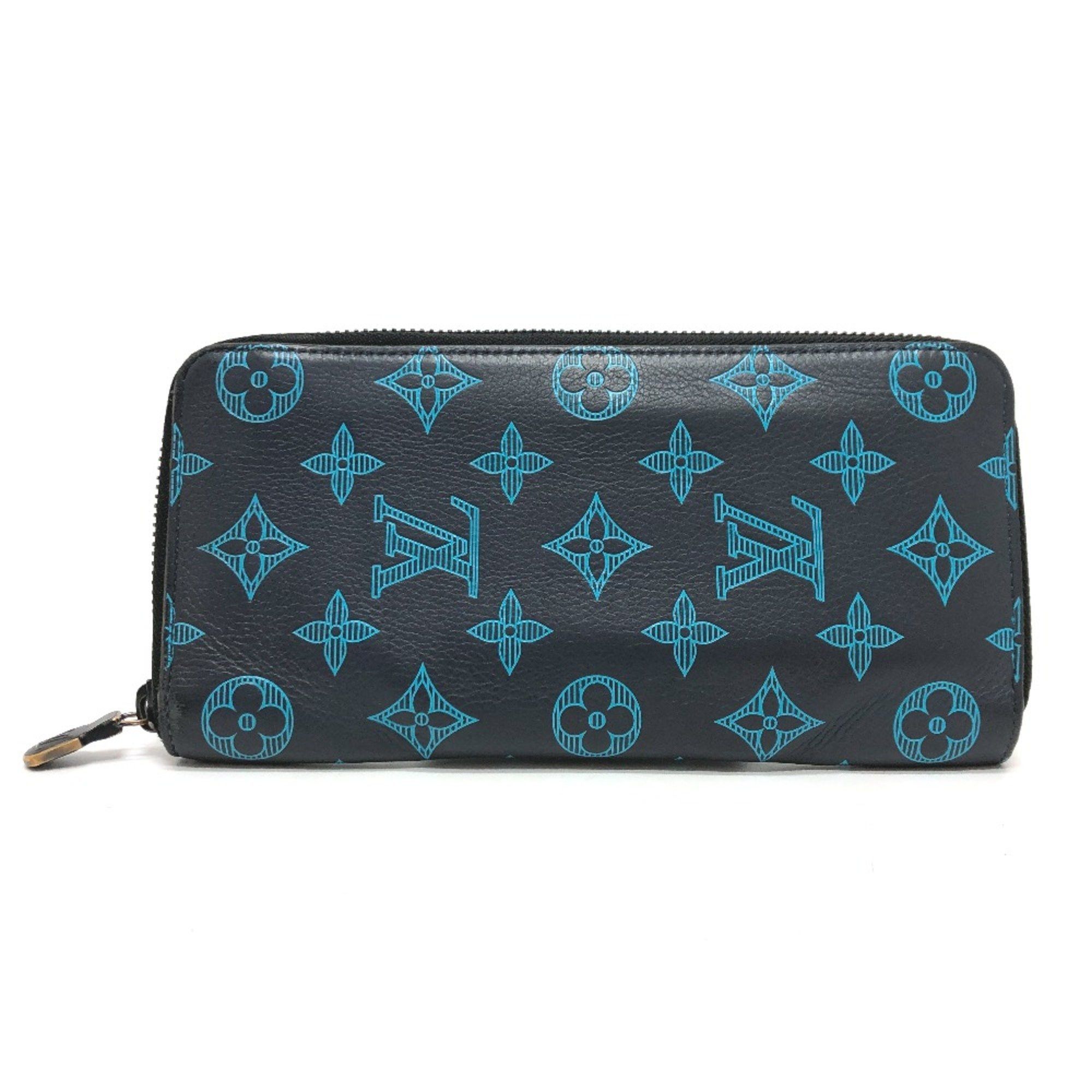 Louis Vuitton Louis Vuitton M82322 Monogram shadow Long Wallet Navy Size ONE SIZE - 1 Thumbnail