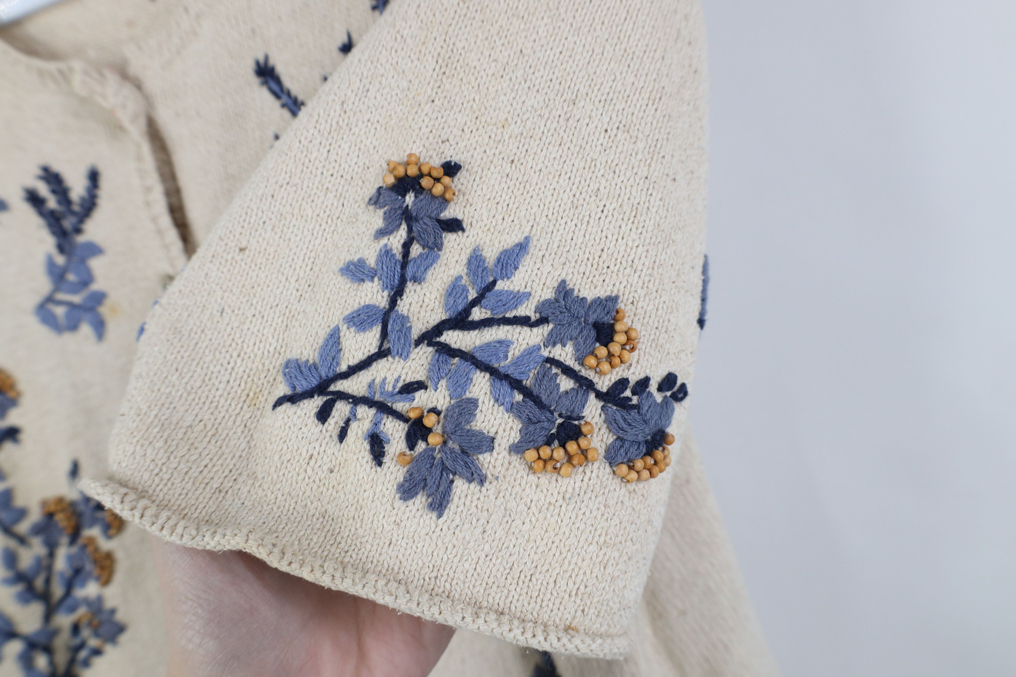 Vintage Vintage 90s Streetwear Flower Silk Blend Knit Sweater Size L / US 10 / IT 46 - 9 Thumbnail