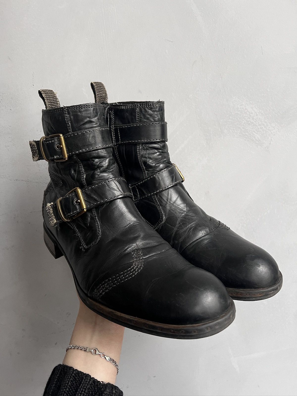 Hedi Slimane Ankle moto style Avant garde boots hedi slimane style y2k Size US 10 / EU 43 - 1 Thumbnail