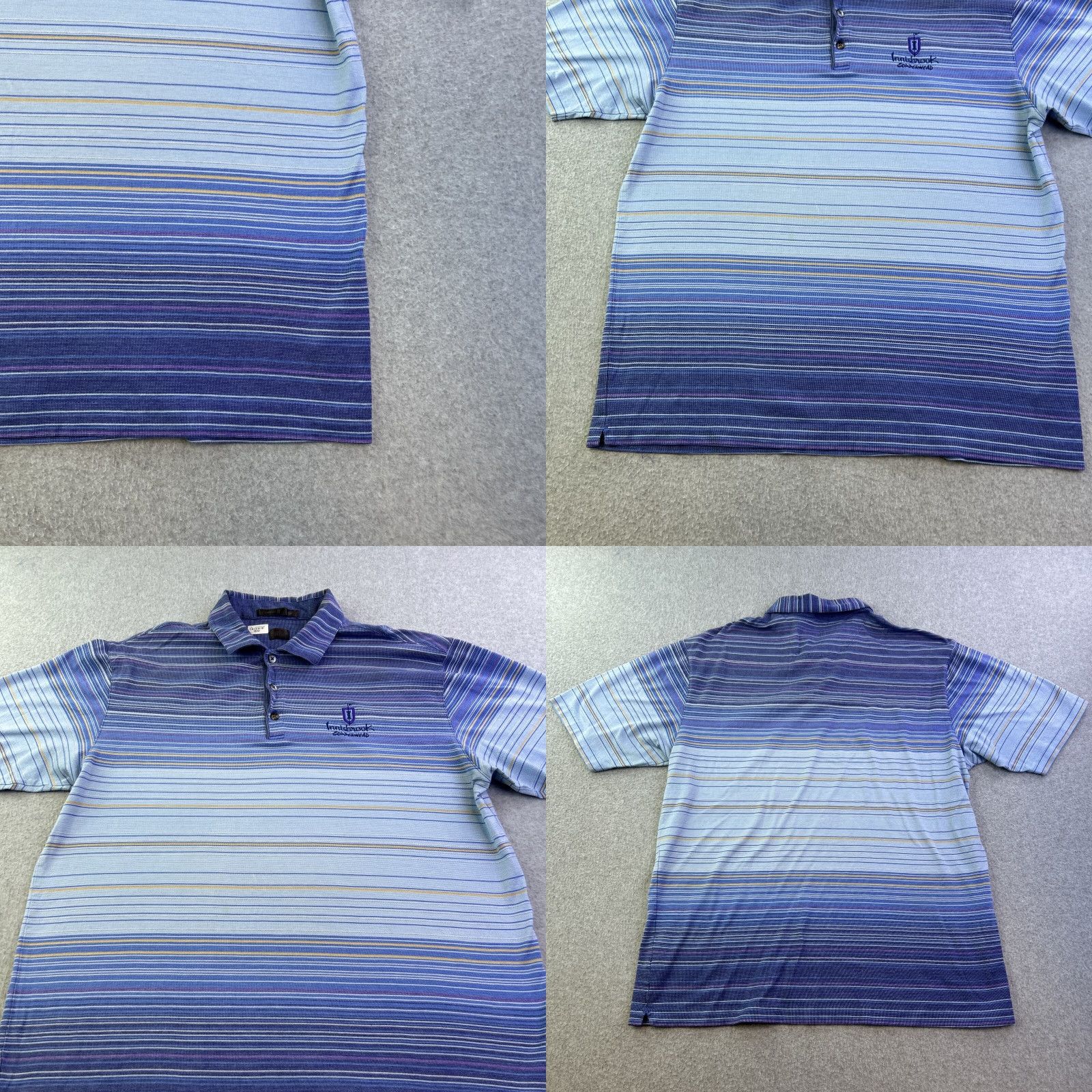 Vintage Tiger Woods Polo Shirt Mens M Blue Striped Copperhead Golf Course Adult Size US M / EU 48-50 / 2 - 9 Thumbnail