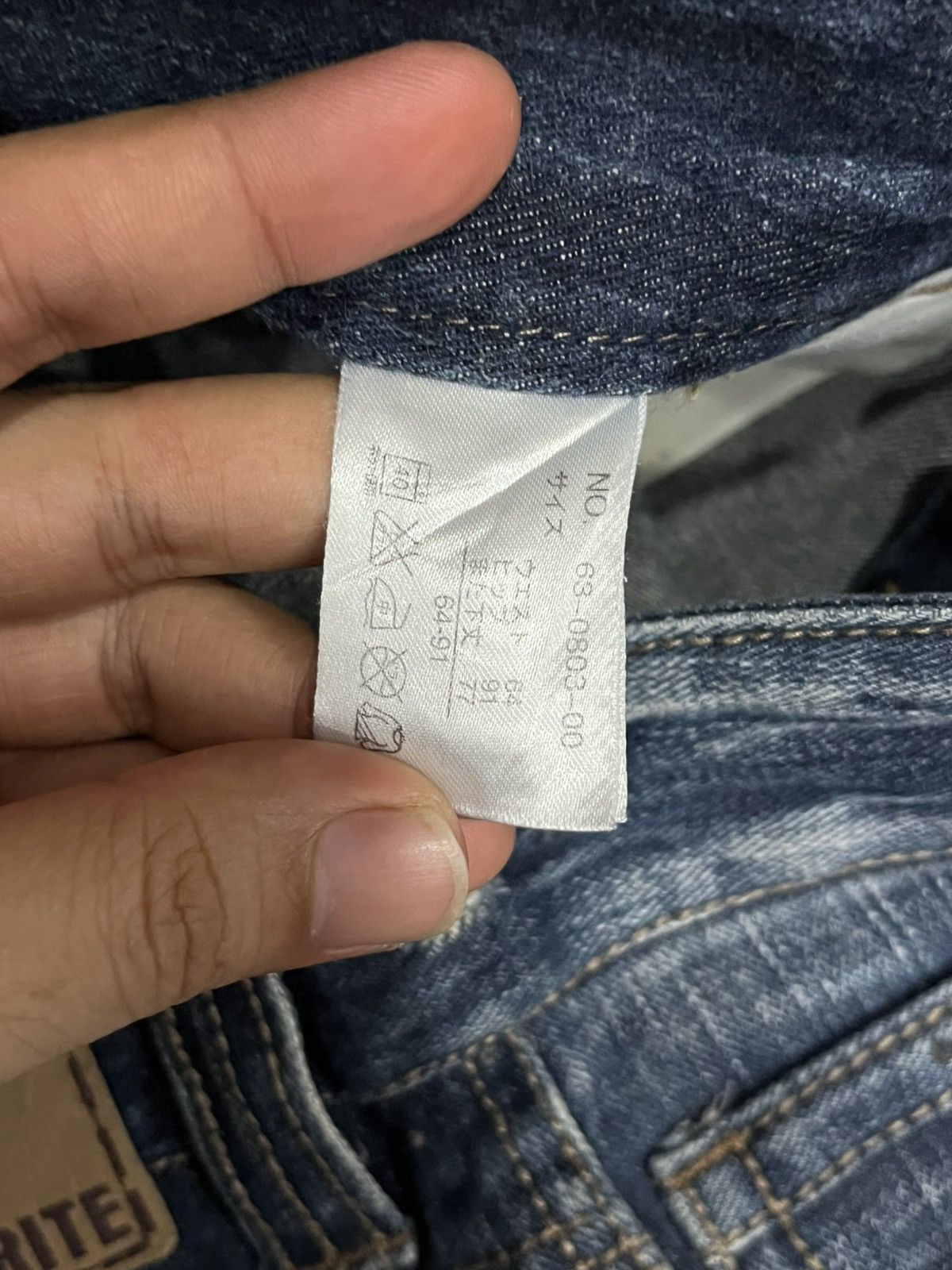Japanese Brand Japanese Brand Dark Blue Whisker Straight Leg Jeans Size US 30 / EU 46 - 14 Thumbnail