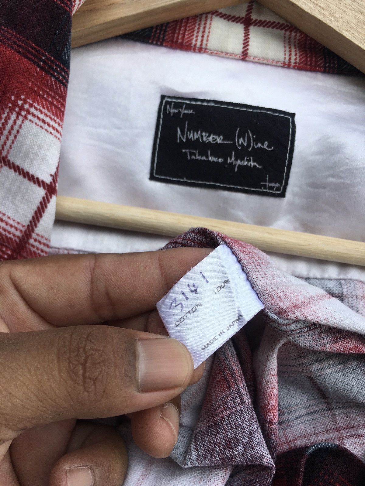 Number (N)ine Rare Number Nine Checkered Flannel Shirt Size US L / EU 52-54 / 3 - 17 Thumbnail