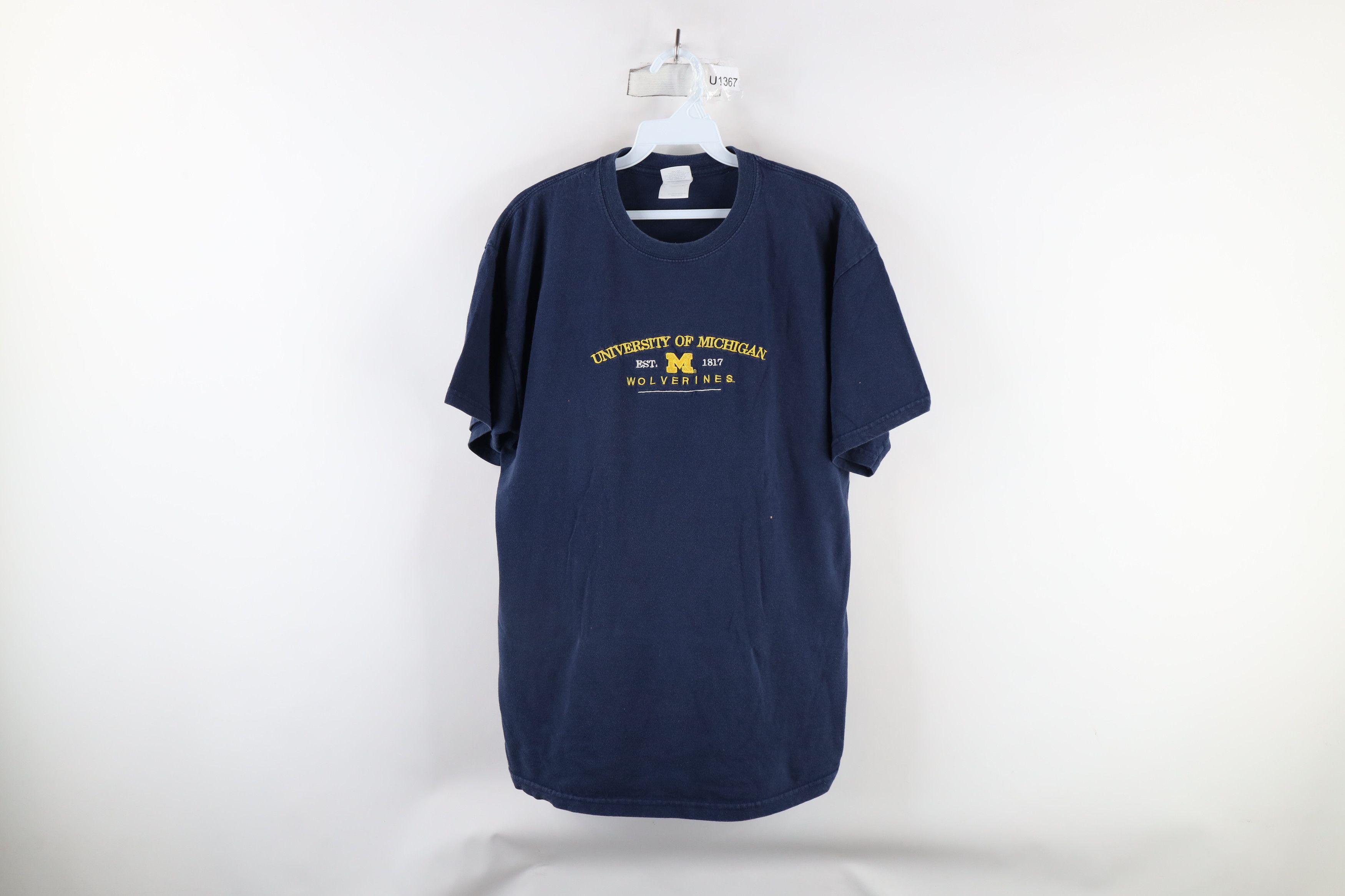 Vintage Vintage Spell Out University of Michigan T-Shirt Blue Size US L / EU 52-54 / 3 - 1 Thumbnail