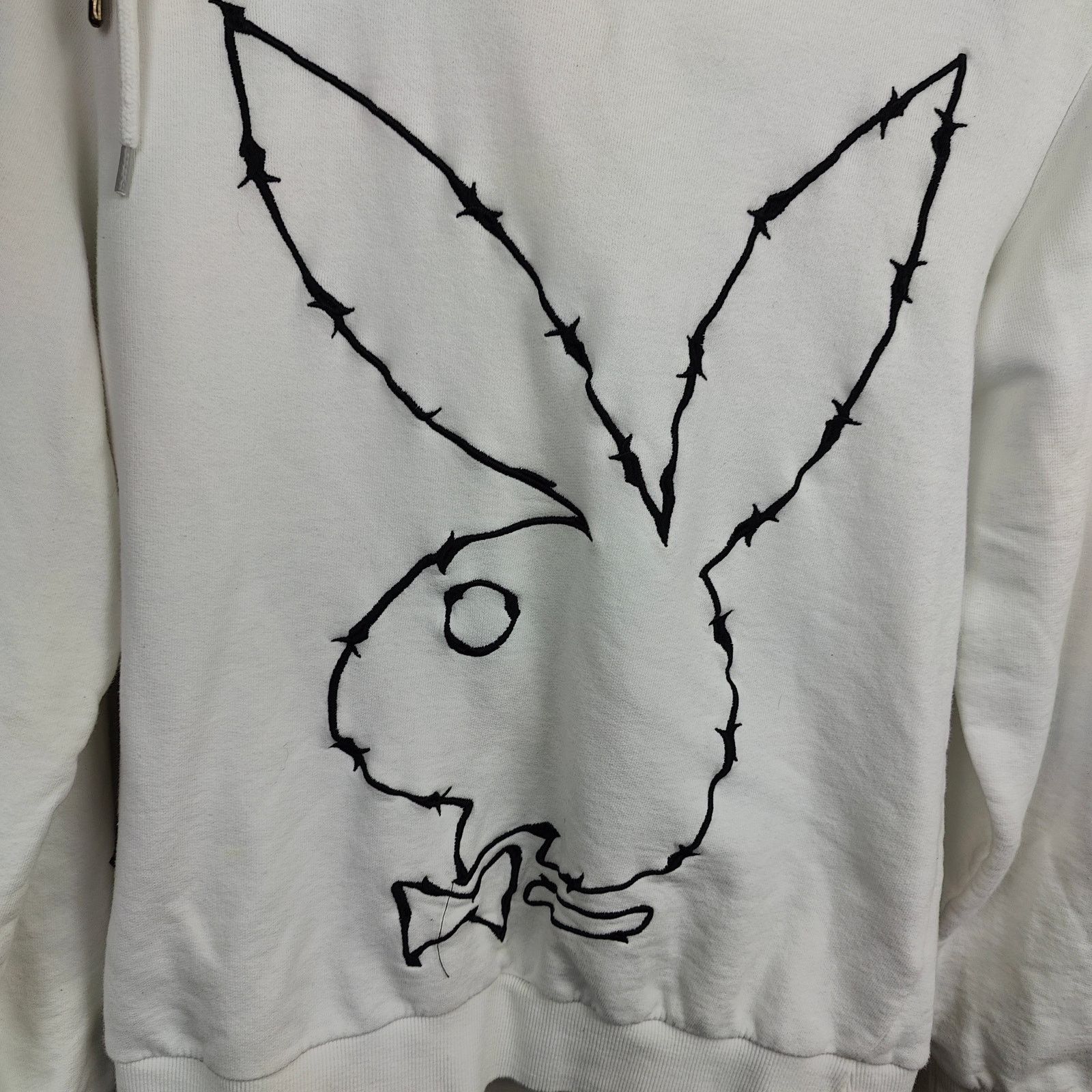 Eleven Paris Eleven Paris Playboy Layla Hoodie Medium White Barbed Wire Size US M / EU 48-50 / 2 - 2 Thumbnail