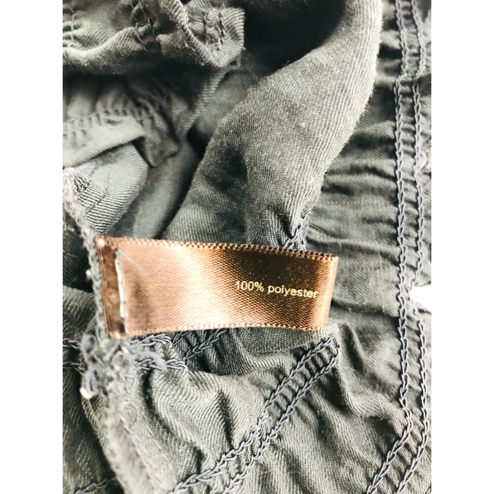 Vintage The Limited Blouse Women's XS Hunter Green Smocked Waist 3/4 Button Ruffled Size XS / US 0-2 / IT 36-38 - 7 Thumbnail