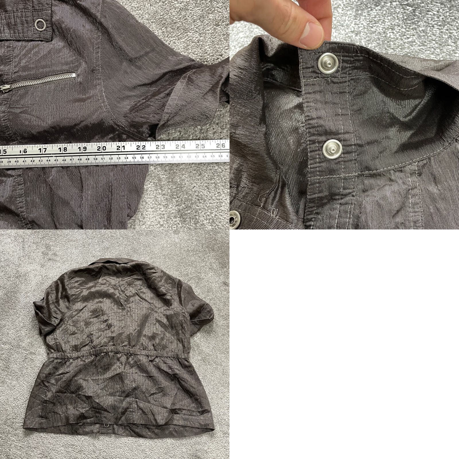 Vintage Chico's Blouse Shirt Womens Chico's Size L Silver Button Up Collared Long Sleeve Casual Party/Cocktail Women Mens? Size L / US 10 / IT 46 - 8 Thumbnail