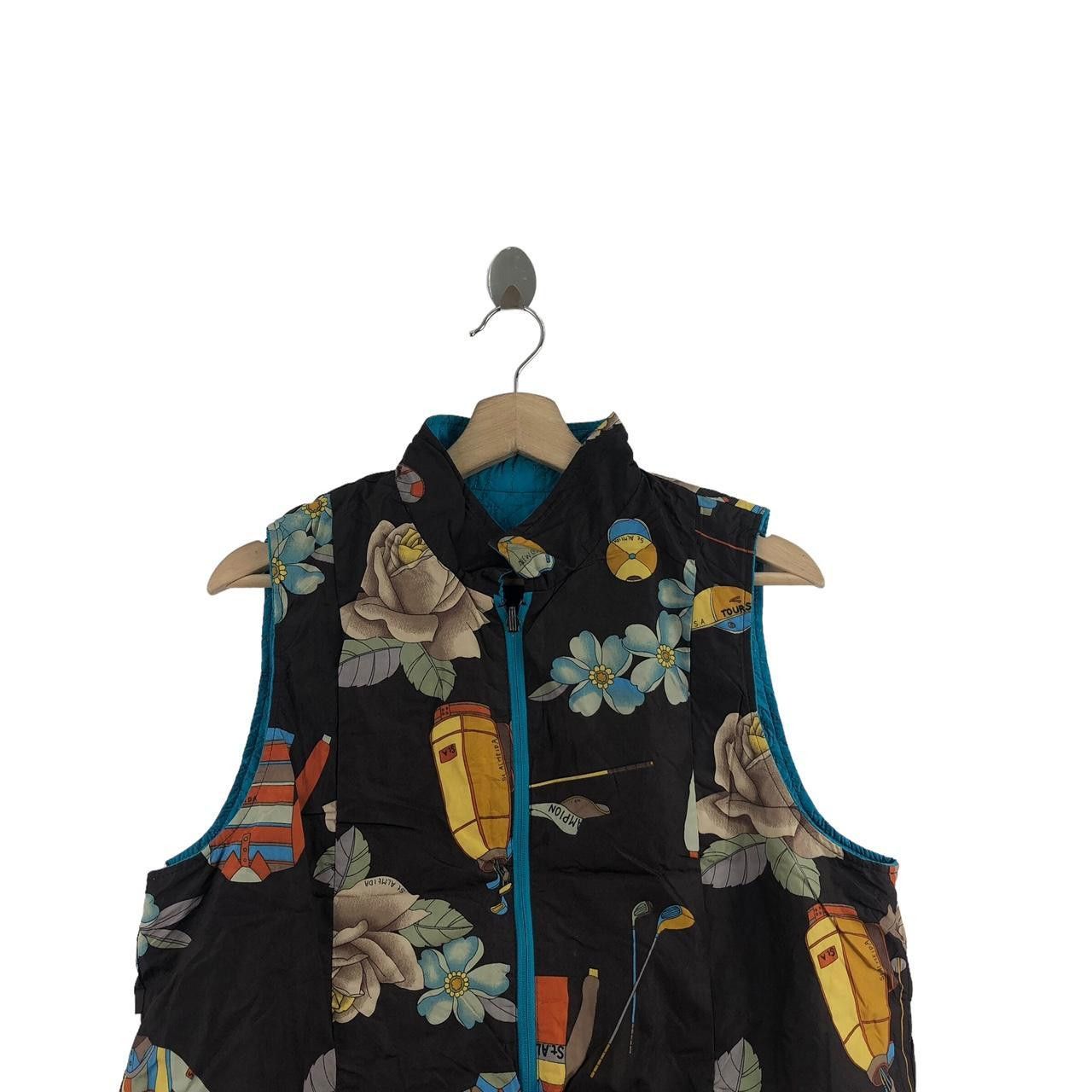 Other FLORAL PAINTING JAPAN Designer AOP Quilted Vest Jacket Size M / US 6-8 / IT 42-44 - 3 Thumbnail