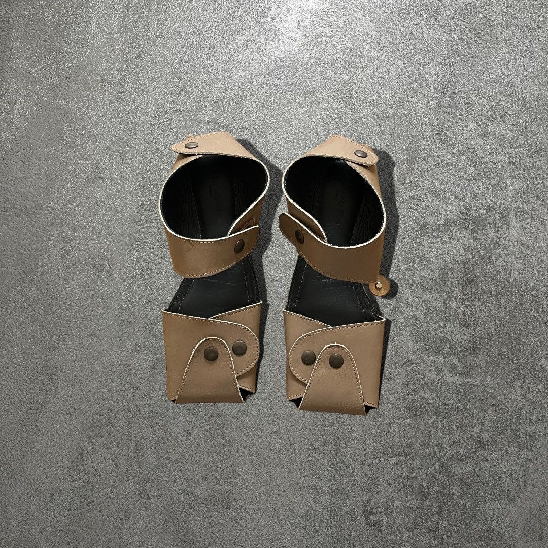 image of Avant Garde x Beauty Beast Old Curiosity Shop Leather Sandals in Black, Women's (Size 7)