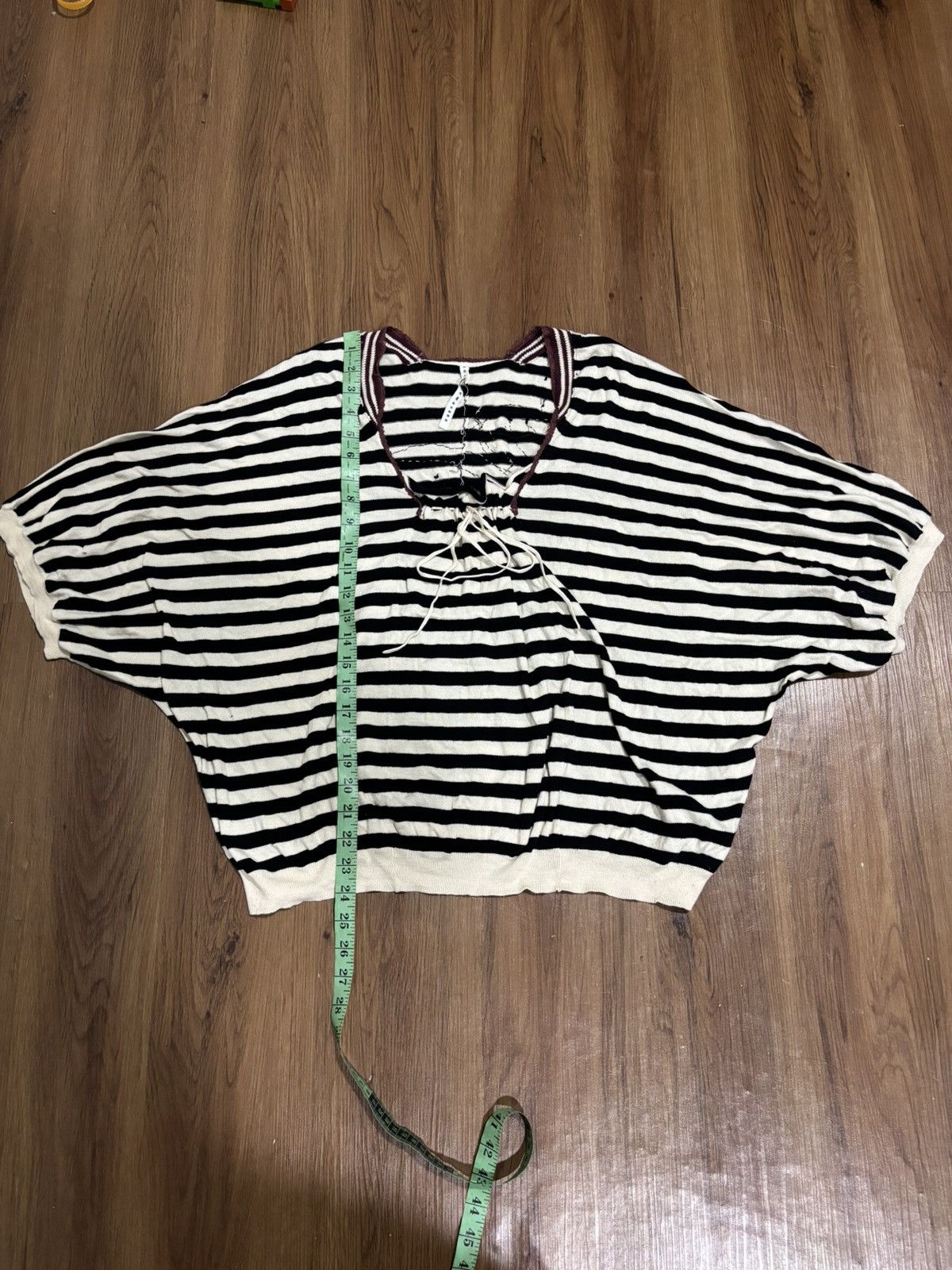 Issey Miyake × Japanese Brand × Vintage Vintage Sunaokuwahara Issey Miyake Striped Blouse Size M / US 6-8 / IT 42-44 - 6 Thumbnail