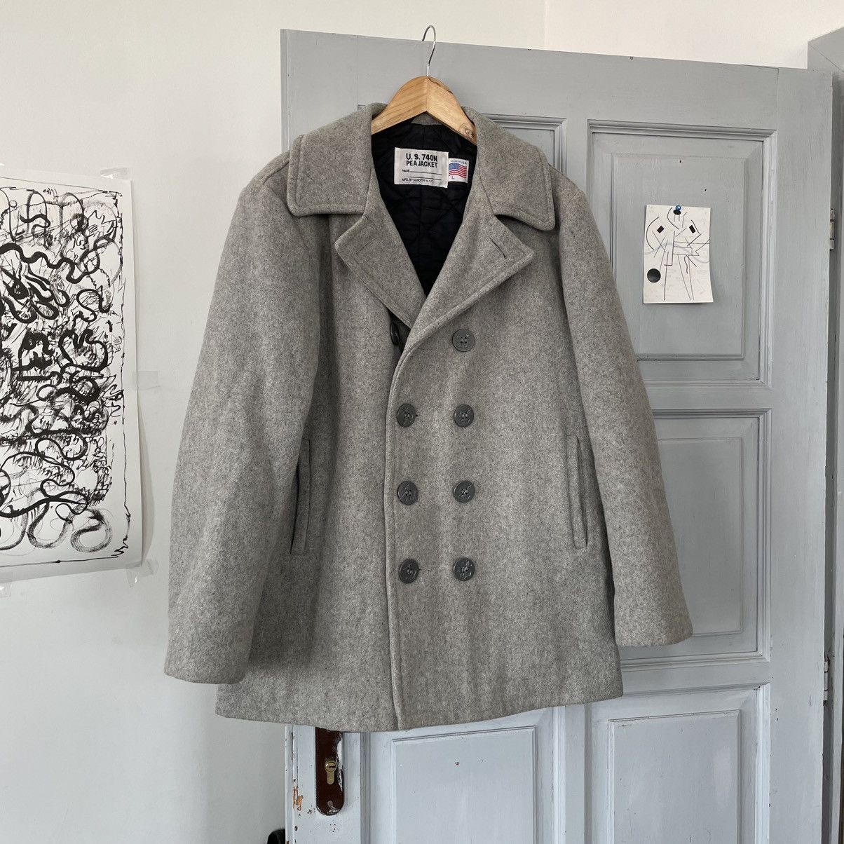 Schott × Vintage Schott U.S. 740N Pea Wool Jacket Made In USA Size US L / EU 52-54 / 3 - 2 Thumbnail