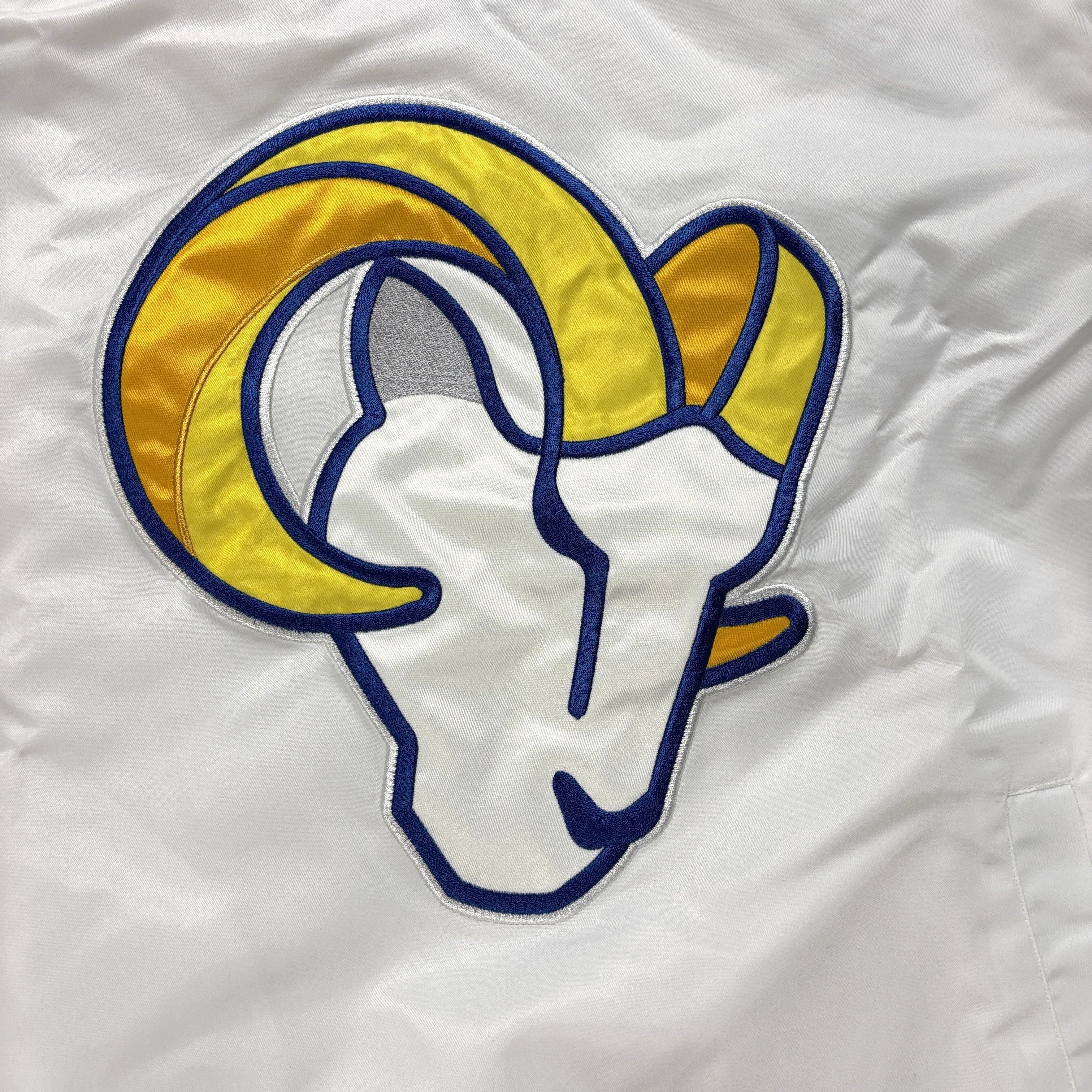 Starter Los Angeles Rams Starter Mens Windbreaker Jacket White Sz S Size US S / EU 44-46 / 1 - 2 Thumbnail