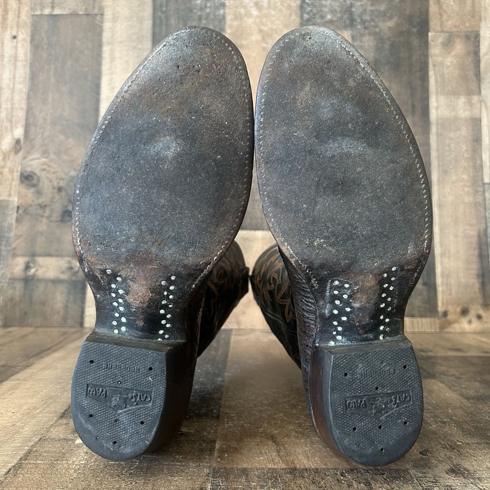 Vintage Olathe Vintage Western Brown Cowboy Boots Mens 10 D Size US 10 / EU 43 - 3 Thumbnail