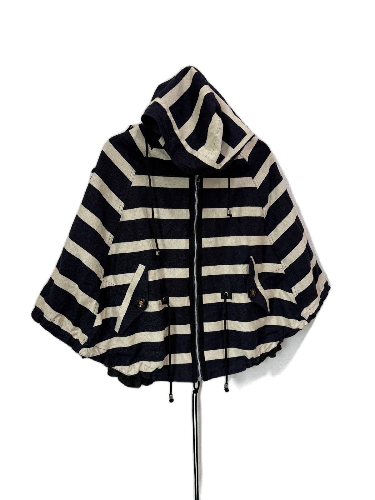 Le Grande Bleu (L.G.B.) Maitresse Stripe Poncho Size M / US 6-8 / IT 42-44 - 2 Thumbnail