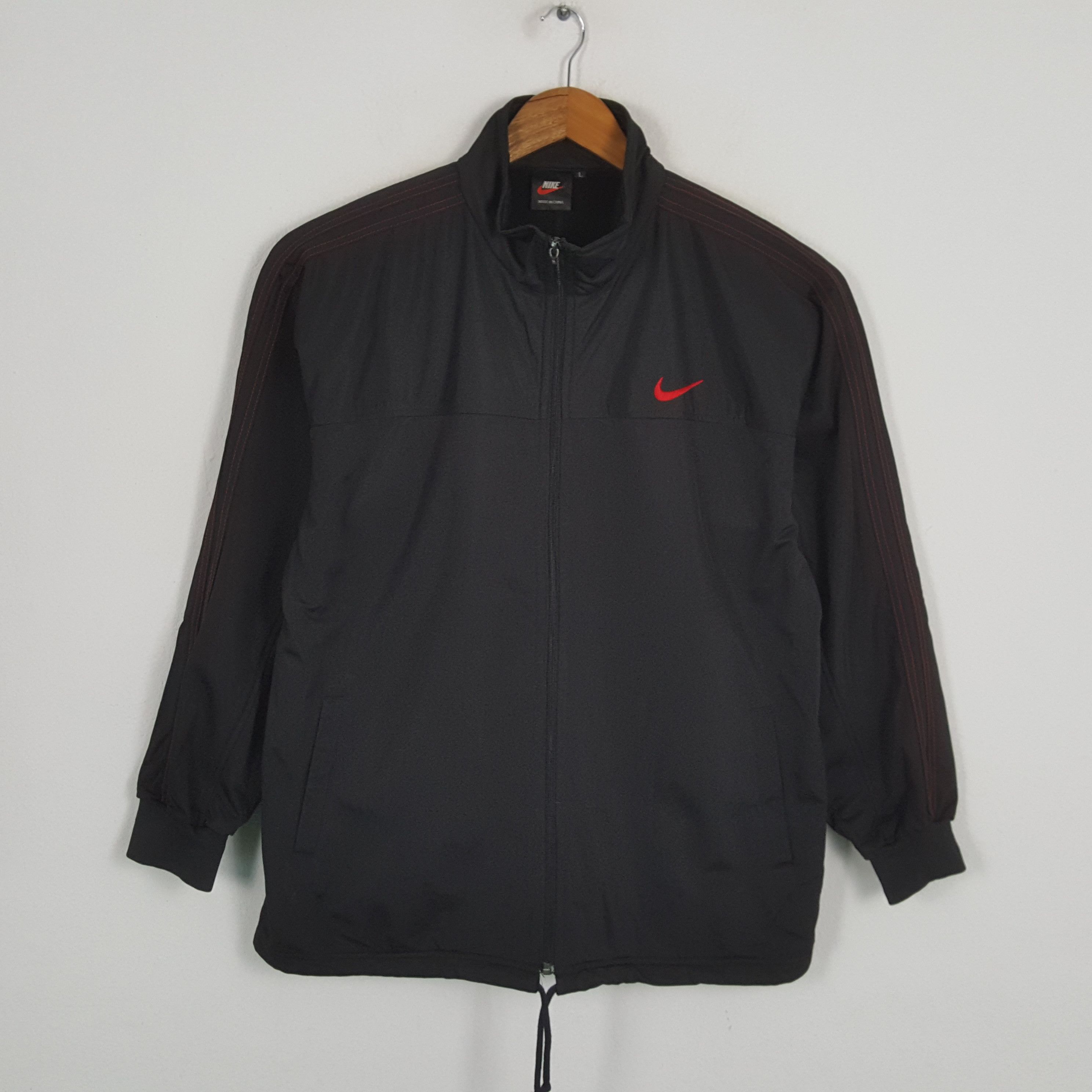 Nike × Vintage Vintage NIKE Small Swoosh Sportswear Black Jacket Size US L / EU 52-54 / 3 - 1 Thumbnail