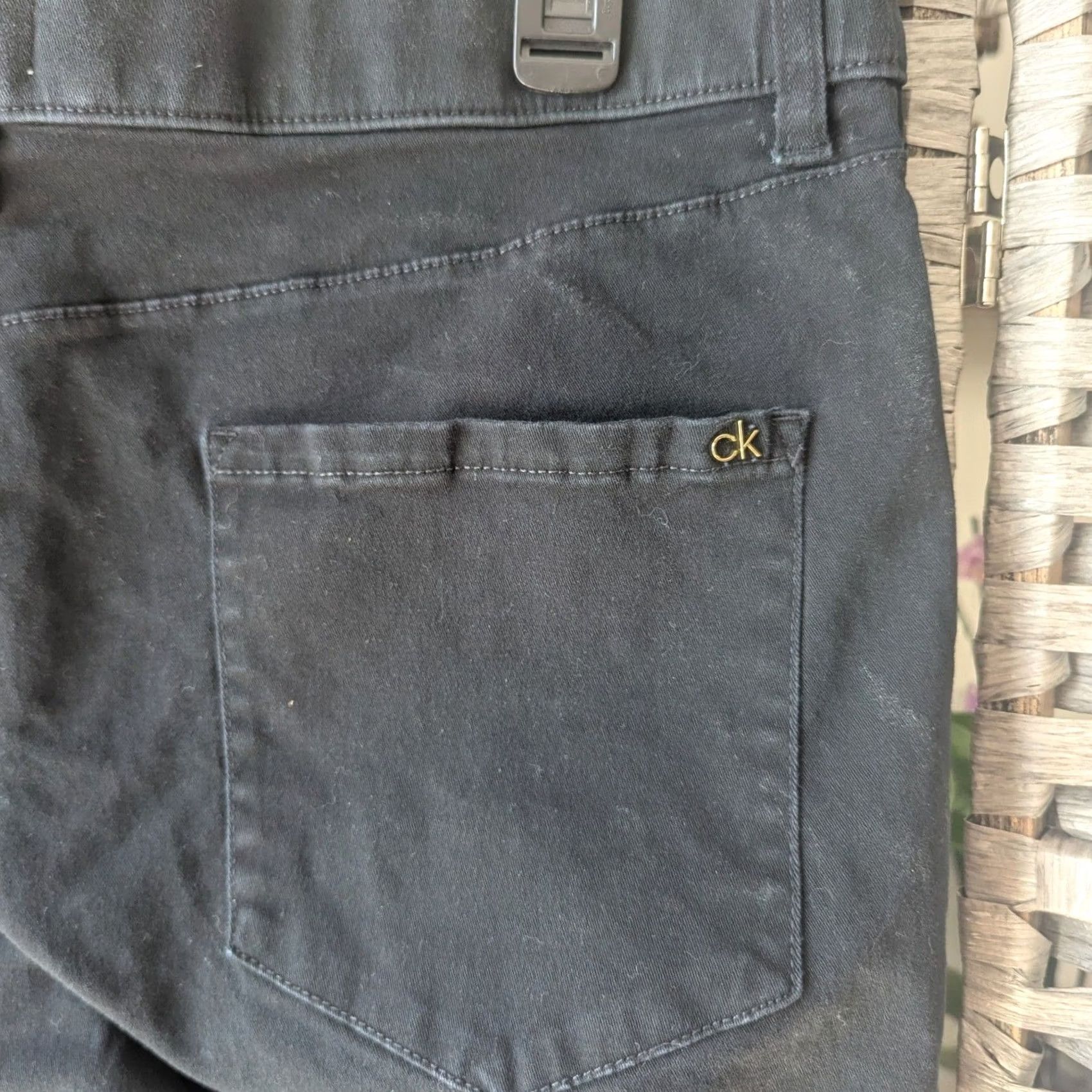 Calvin Klein Calvin Klein Womens Black Skinny Ankle Pants Sz 14 Stretch Slim Fit Size 36" / US 14 / IT 50 - 4 Thumbnail