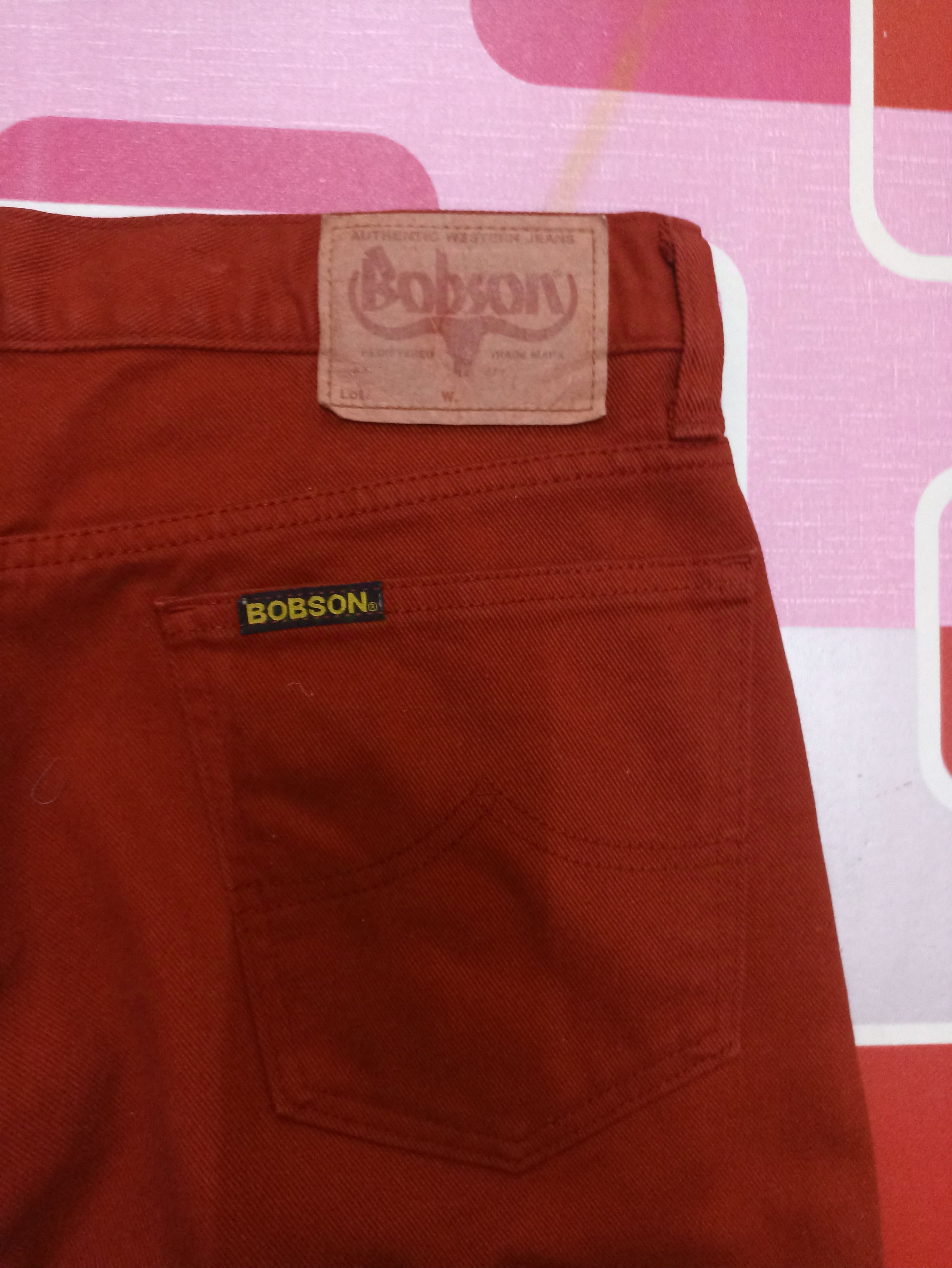 Beauty Beast Vtg 80s Vintage Bobson jeans size 32" red colour Size US 32 / EU 48 - 3 Thumbnail