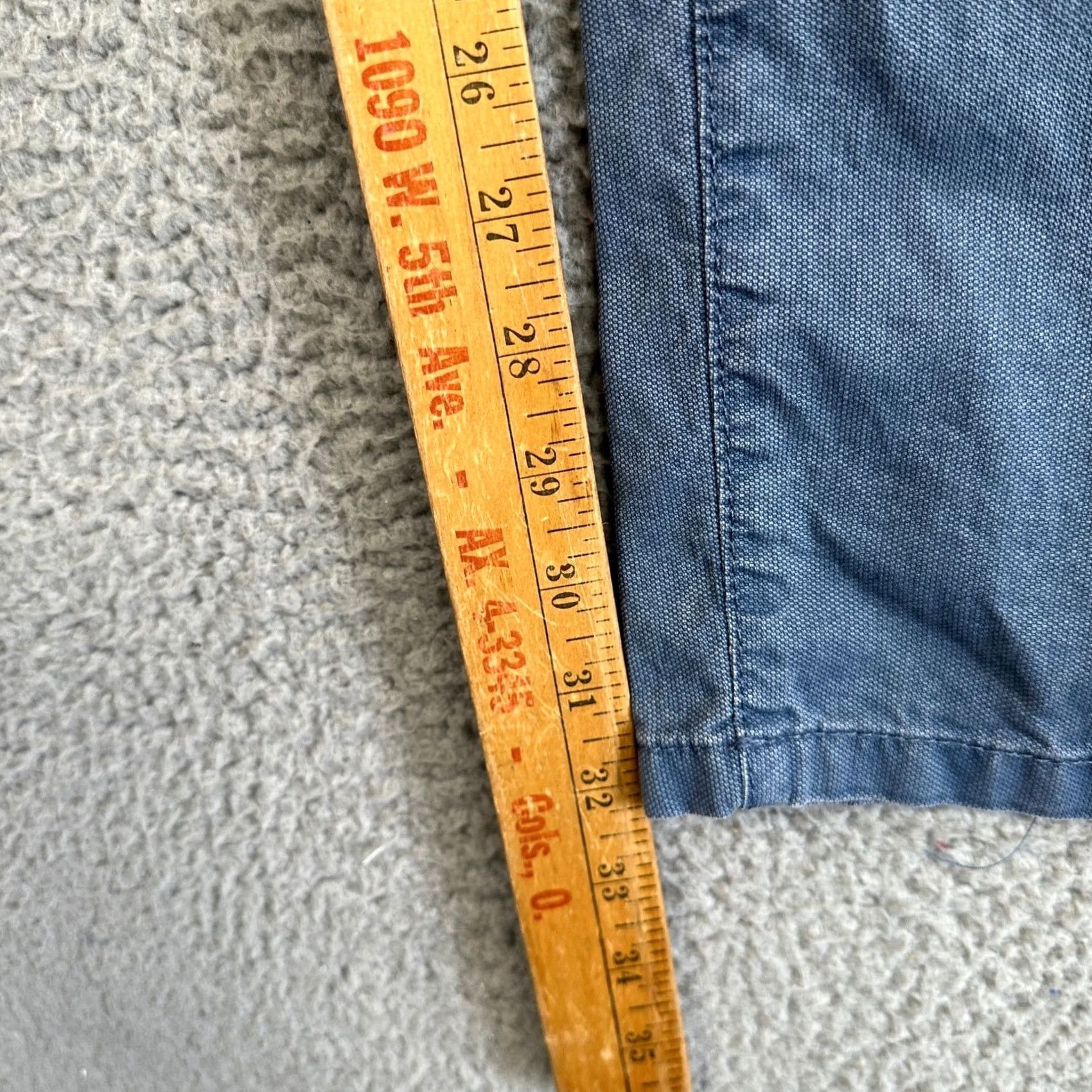 Vintage Mirto 1956 Pants Mens 40X32 Blue Textured Chino 5 Pocket Stretch Flat Front EUC Size US 40 / EU 56 - 6 Thumbnail