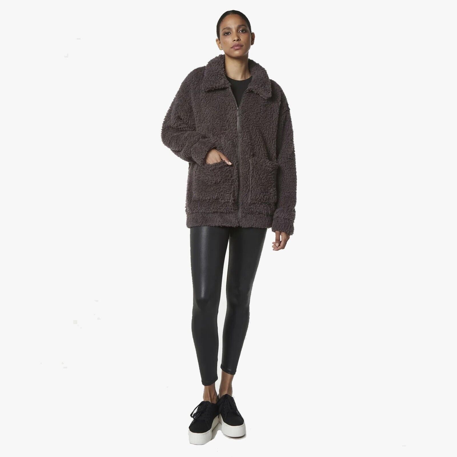 The Unbranded Brand Marc New York Women Grey Oversize Boyfriend Jacket Size XL Size XL / US 12-14 / IT 48-50 - 2 Thumbnail