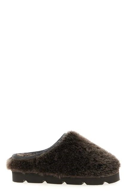 Brunello Cucinelli B. Cucinelli Monile Sherling Brown Leather Sabots Auth Size US 9 / IT 39 - 5 Thumbnail