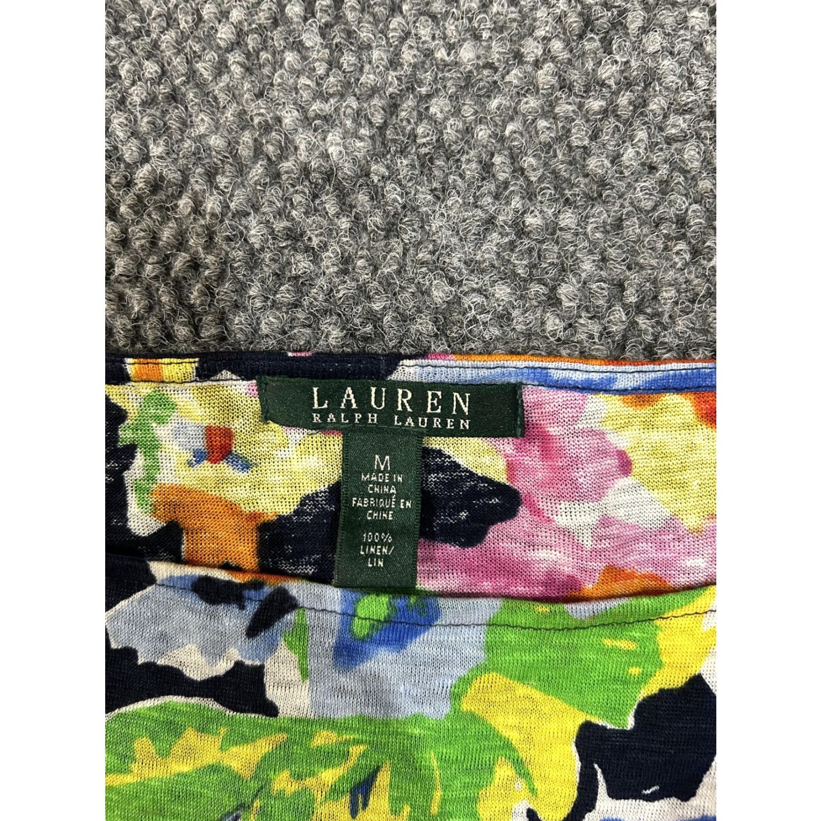 Ralph Lauren Lauren Ralph Lauren Shirt Womens Medium Multicolor Floral 3/4 Sleeve Tunic Top Size M / US 6-8 / IT 42-44 - 3 Thumbnail
