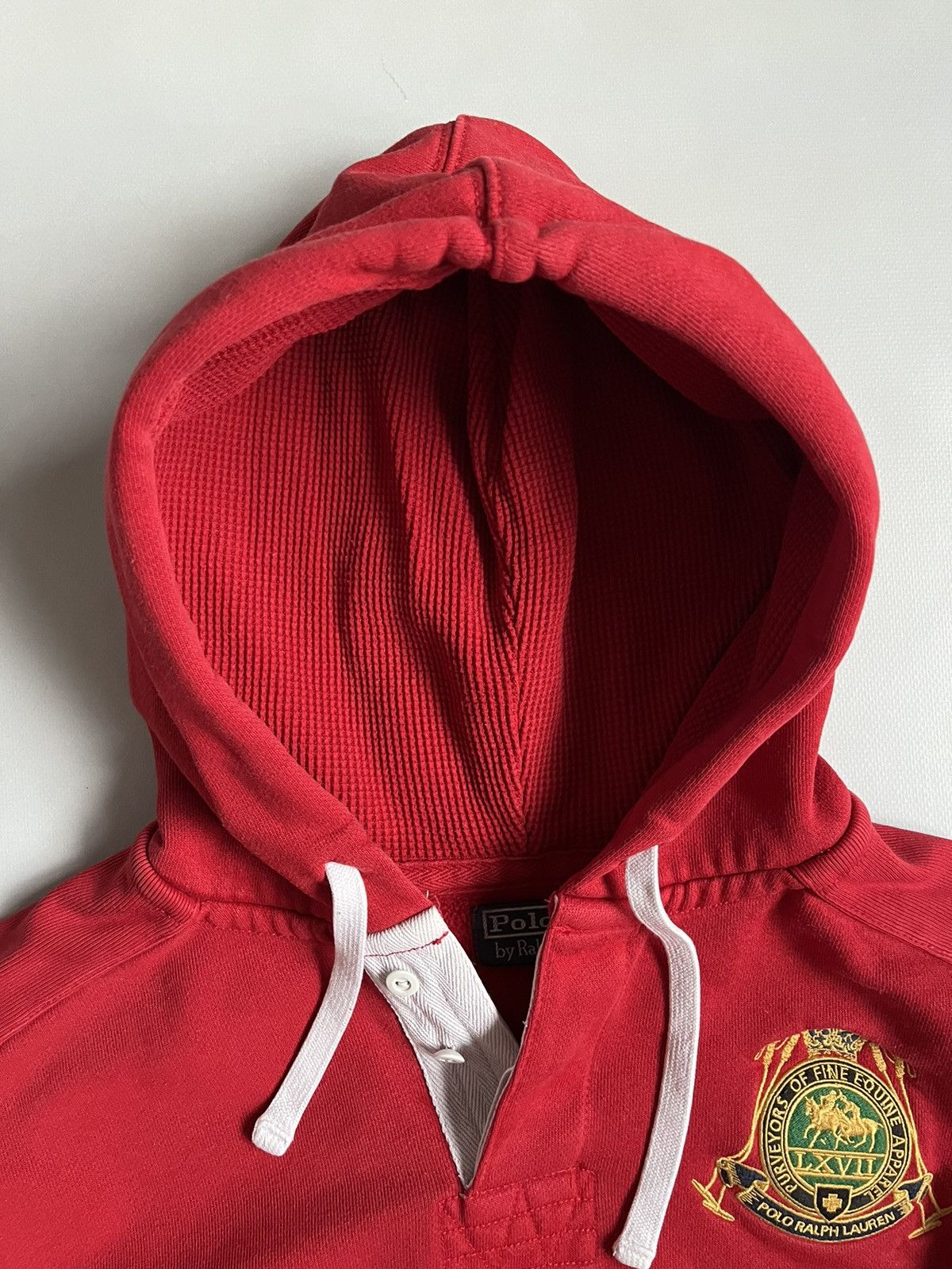 Polo Ralph Lauren Vintage 90s Polo Ralph Lauren 3 Men Red Pocket Hoodie Size US XL / EU 56 / 4 - 2 Thumbnail