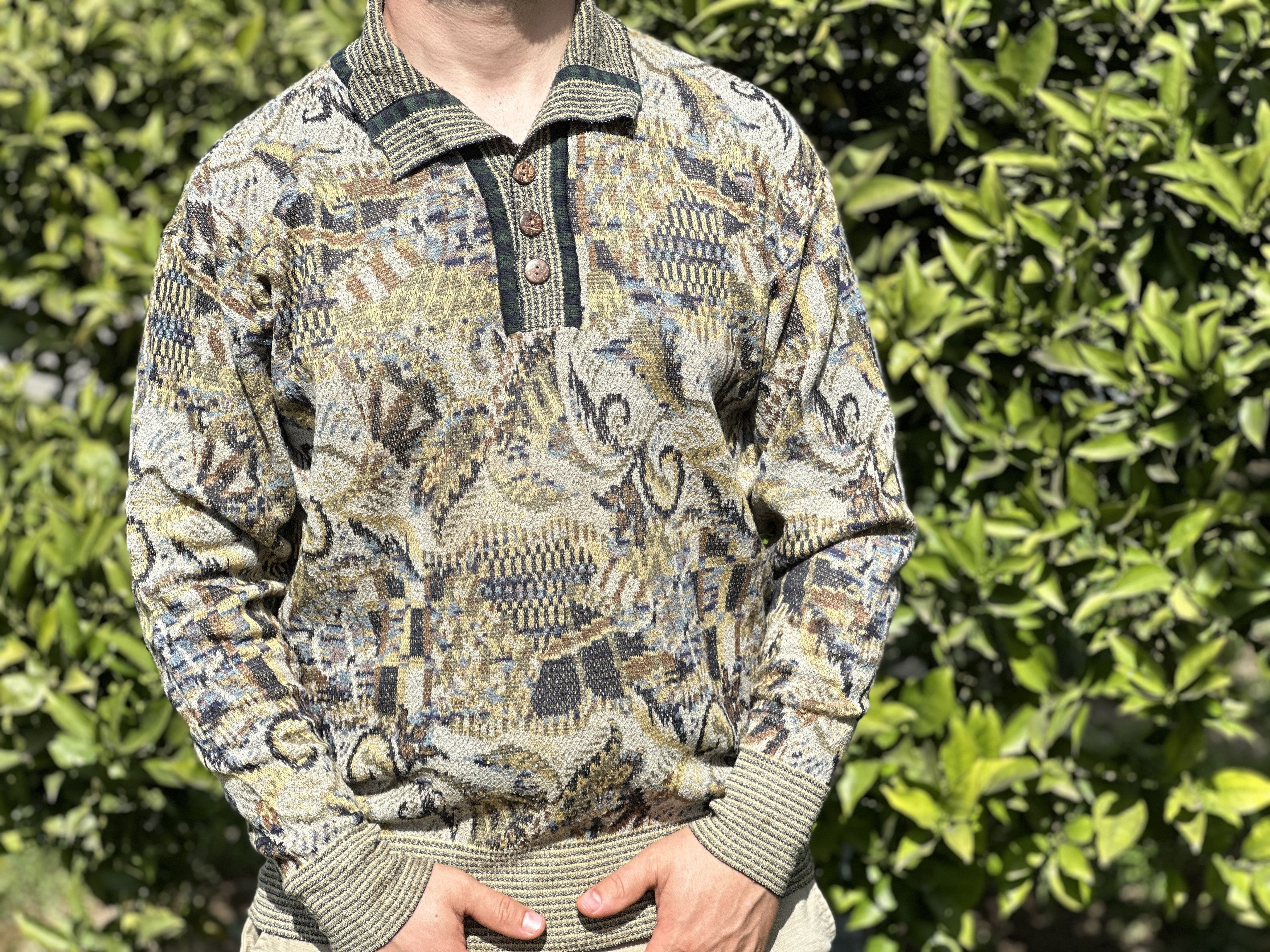 Missoni Missoni Sport Floral Polo Neck Cardigan Sweater Size M 50 Size US M / EU 48-50 / 2 - 6 Thumbnail