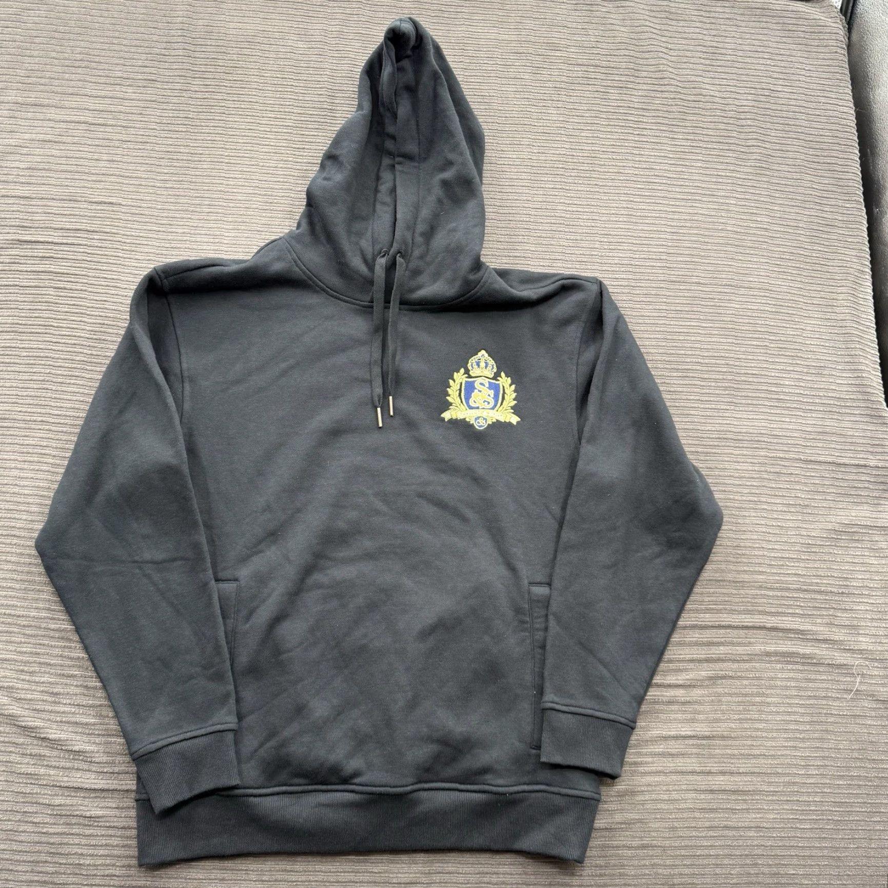Scotch & Soda Scotch & Soda Relaxed Fit Hoodie Men Medium Black Long Sleeve Fleece Embroidered Logo Pullover Size US M / EU 48-50 / 2 - 2 Thumbnail