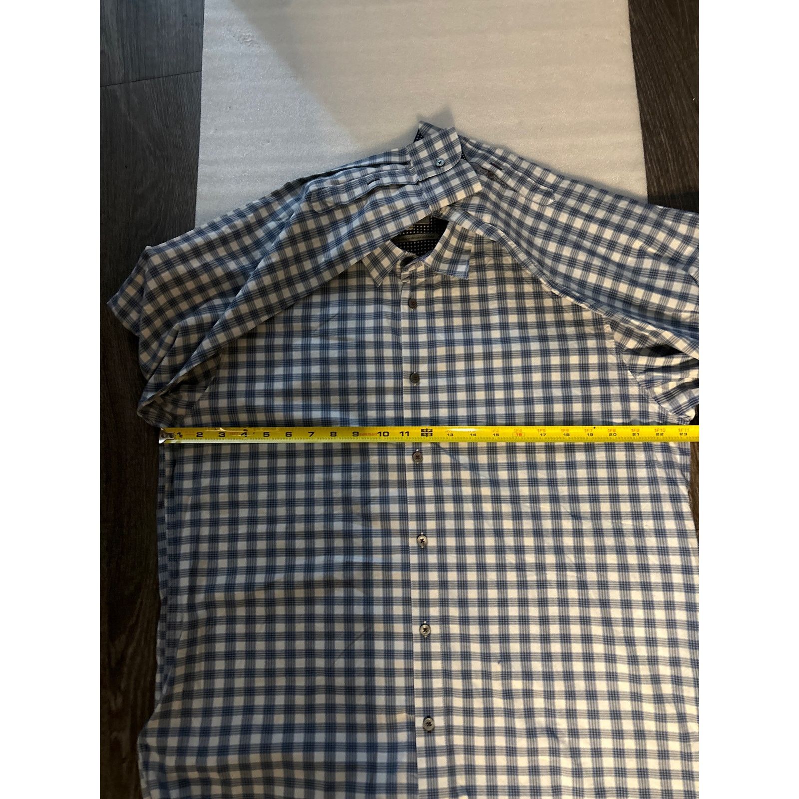 Ted Baker Ted Baker London Plaid Long Sleeve Shirt 6(44) Turn Cuff Size US S / EU 44-46 / 1 - 4 Thumbnail