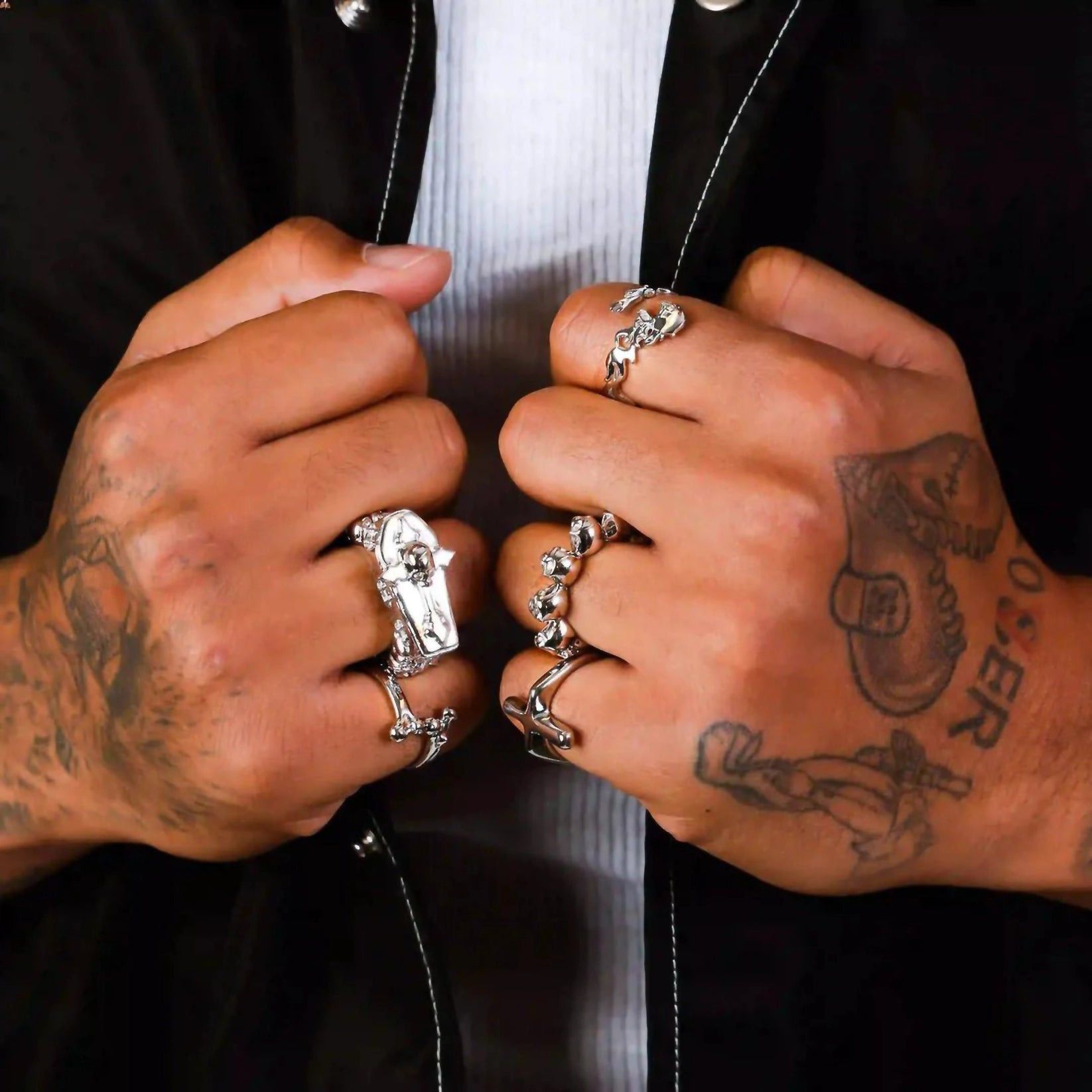 Jewelry Hard Jewelry DYT Coffin Ring size 7 Solid Stainless Steel Size ONE SIZE - 11 Thumbnail
