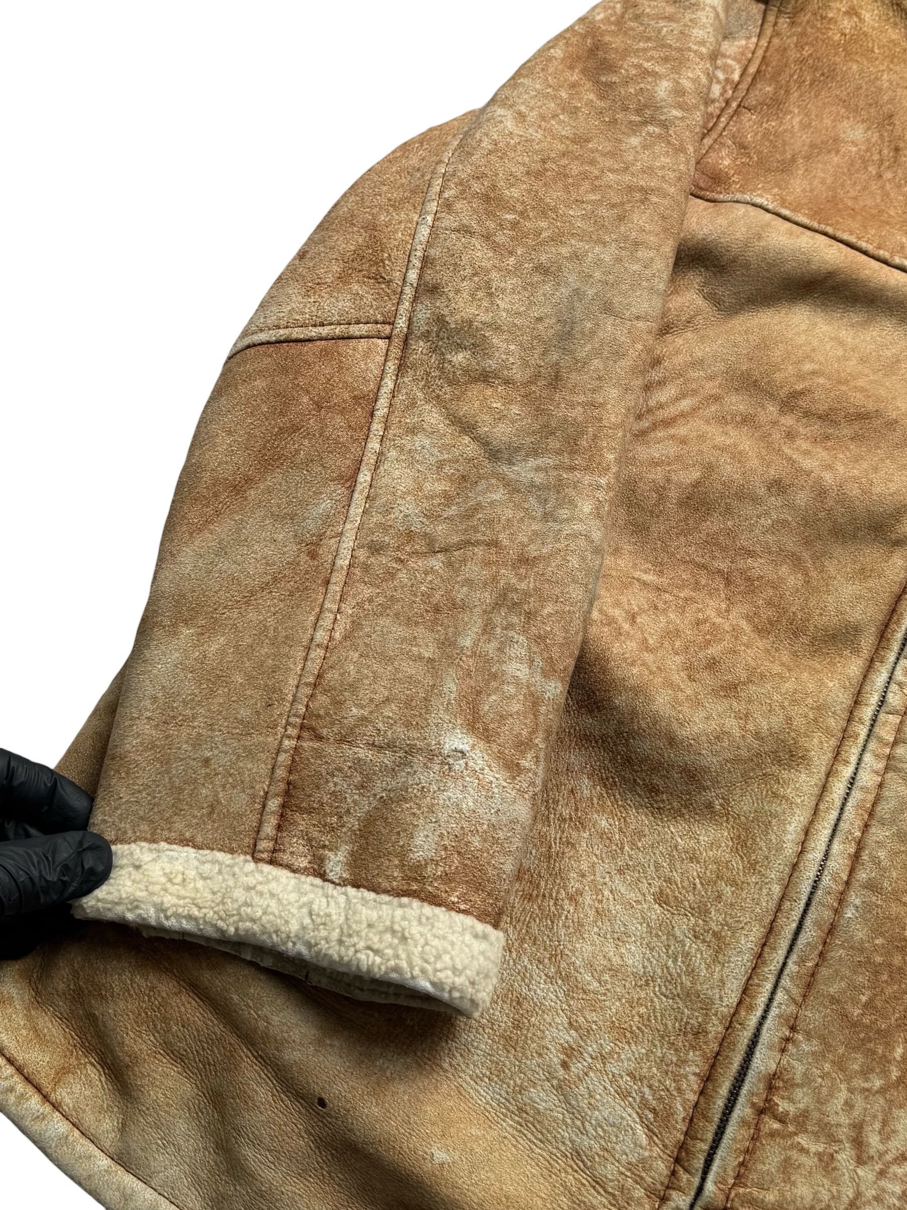 Vintage Y2K Faded Real Sheepskin Coat(V363) Size US M / EU 48-50 / 2 - 2 Thumbnail