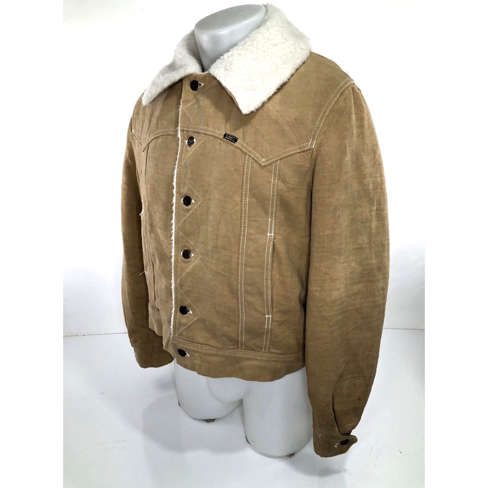 Lee VINTAGE LEE Ranch Jacket Western Lined Mens M Light Brown 1990s/YY4 Size US M / EU 48-50 / 2 - 3 Thumbnail