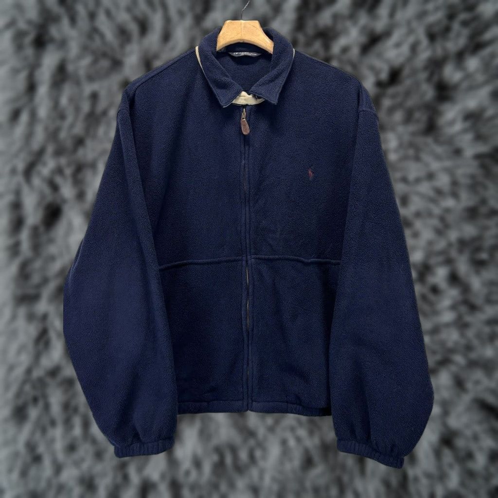 Ralph Lauren Vintage Ralph Lauren Polo Fleece Bomber Jacket XL Navy Pony Logo 90s Made USA Mens XLarge Size US XL / EU 56 / 4 - 1 Thumbnail