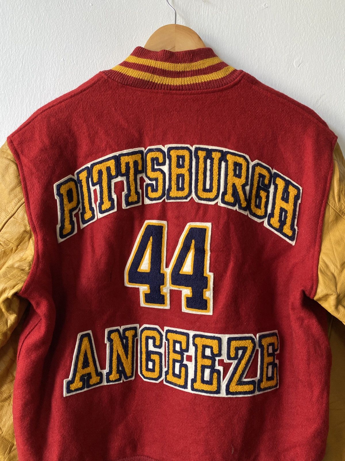 Golden Bear × Vintage Vintage 90s Golden Bear Pittsburgh Angeeze Varsity Jacket Size US M / EU 48-50 / 2 - 7 Thumbnail