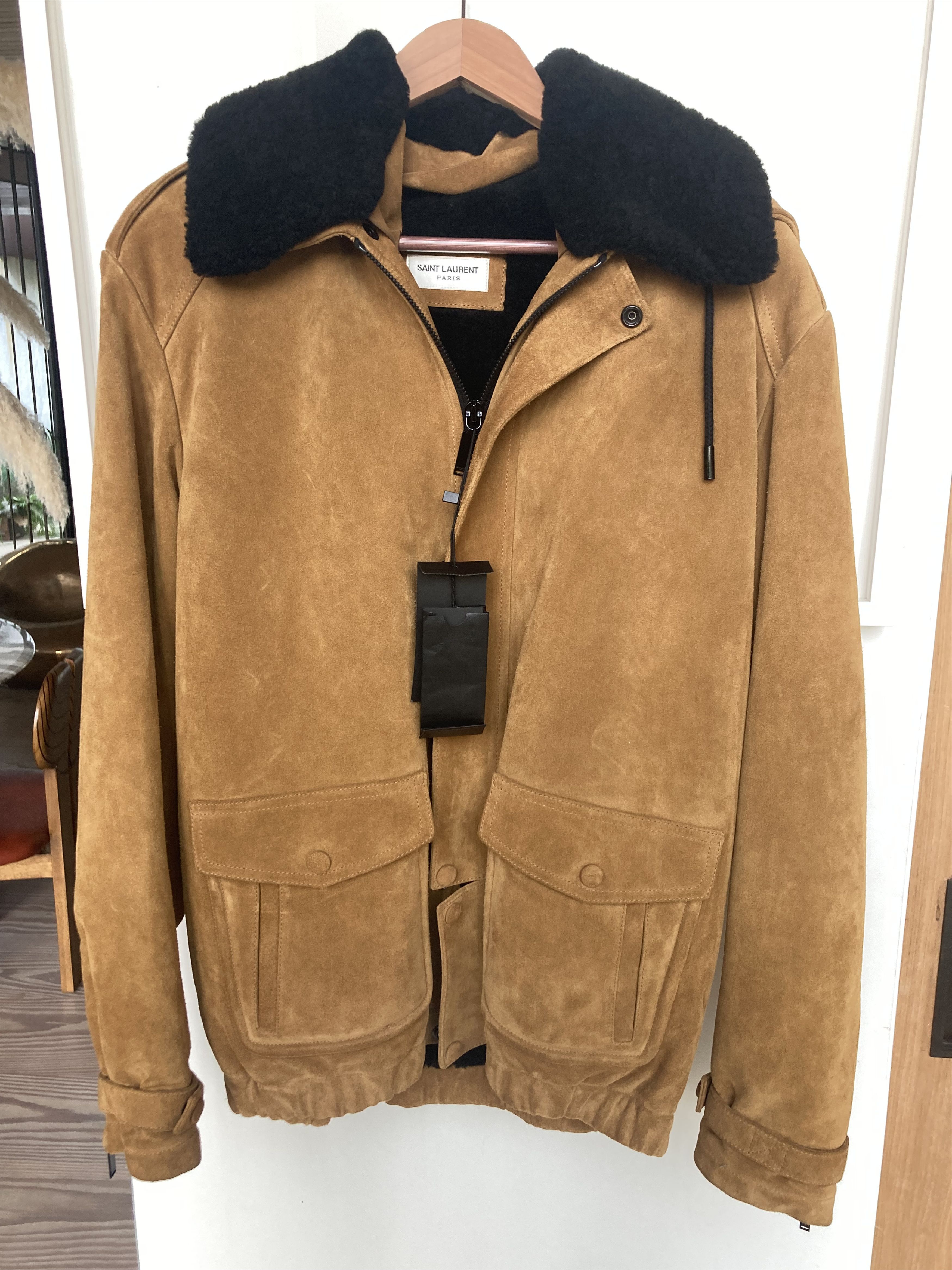 Saint Laurent Paris Tan Suede Shearling Hooded Parka Size US S / EU 44-46 / 1 - 9 Thumbnail