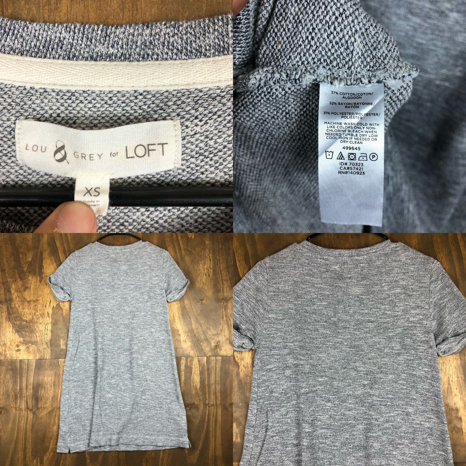 Loft LOFT Lou & Grey Womens Sweater Dress Gray Knit Short Sleeve Stretch XS Pullover Casual Workwear Momcore Normcore Minimalist Dress + Knit Size XS / US 0-2 / IT 36-38 - 8 Thumbnail