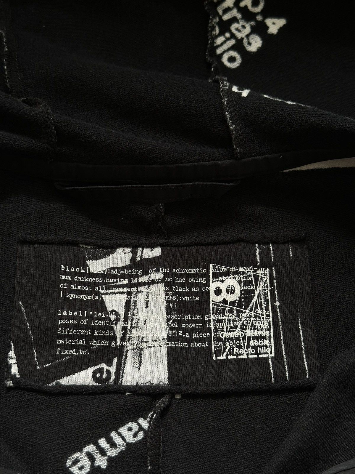 Rundholz RUNDHOLZ BLACK LABEL Patterned Zip Hoodie Black / White Size ONE SIZE - 10 Thumbnail