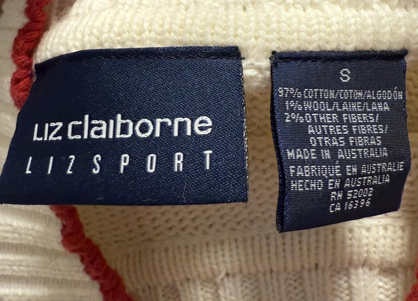 Designer Cozy Liz Claiborne Holiday Sweater with Bear Design - Size S Size S / US 4 / IT 40 - 3 Thumbnail