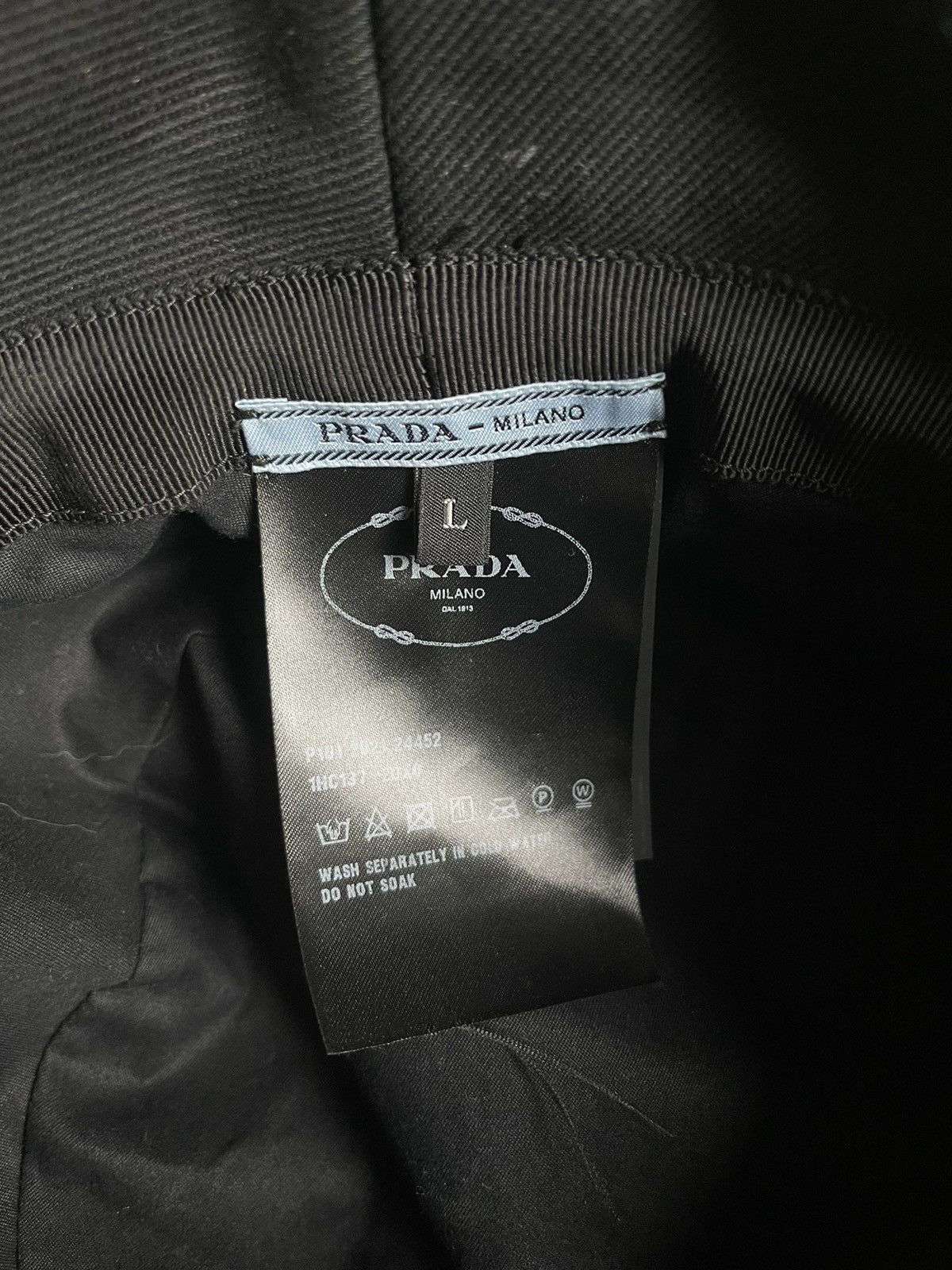 Prada Prada Black Bucket Hat Terrycloth Size ONE SIZE - 6 Thumbnail