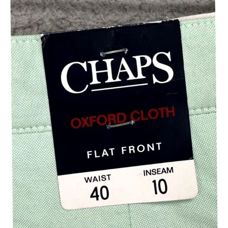 Chaps Chaps Shorts Men 40X10 Mint Green Oxford Cloth Khaki Chino Flat Front Pocket NEW Size US 40 / EU 56 - 6 Thumbnail