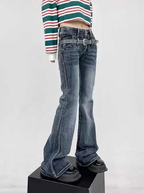 Jean damaged faded grunge ripped jeans Size US 32 / EU 48 - 8 Thumbnail