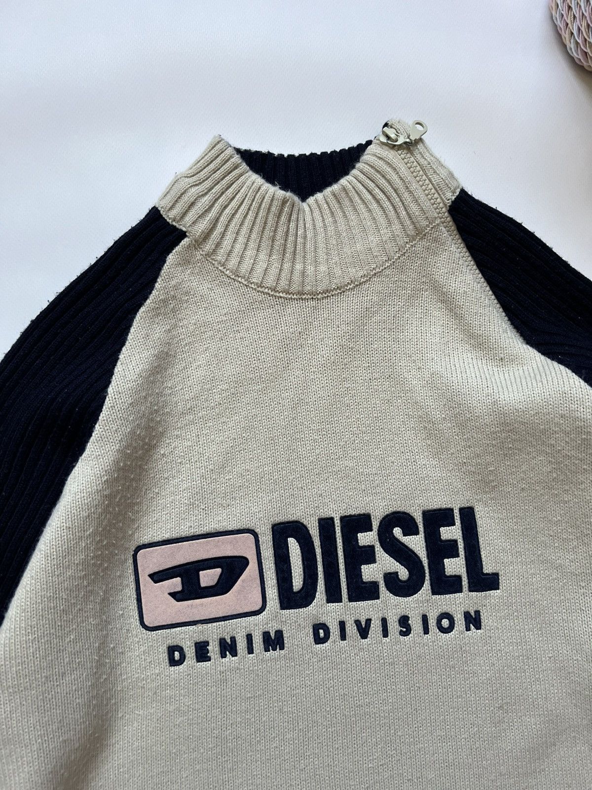 Diesel Diesel Vintage Knitwear Zip Striped Archival Japanese Hype Size US L / EU 52-54 / 3 - 4 Thumbnail