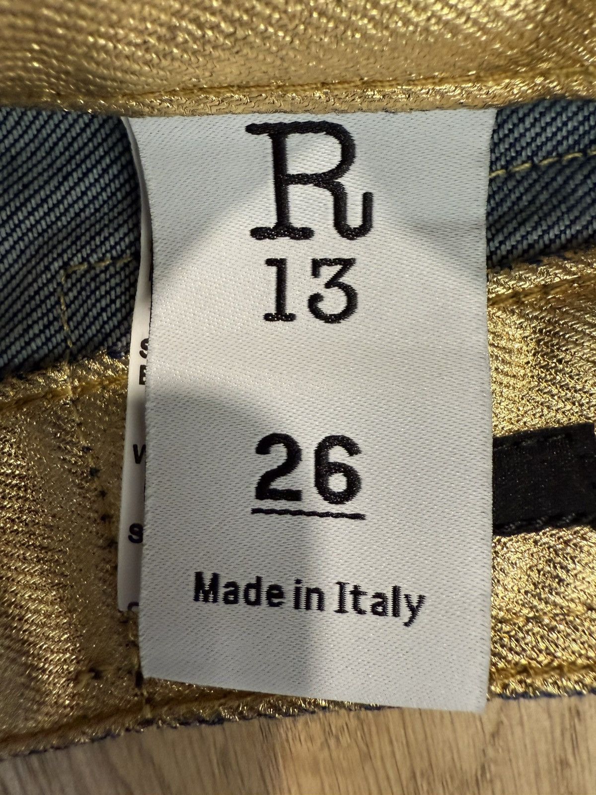 R13 R13 BOYFRIEND JEAN GOLD INDIGO Size 26" / US 2 / IT 38 - 8 Thumbnail