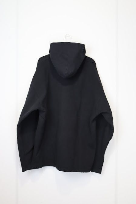 Balenciaga o1rshd Free Medium Molleton No Rib Hoodie in Black/White Size US M / EU 48-50 / 2 - 11 Thumbnail