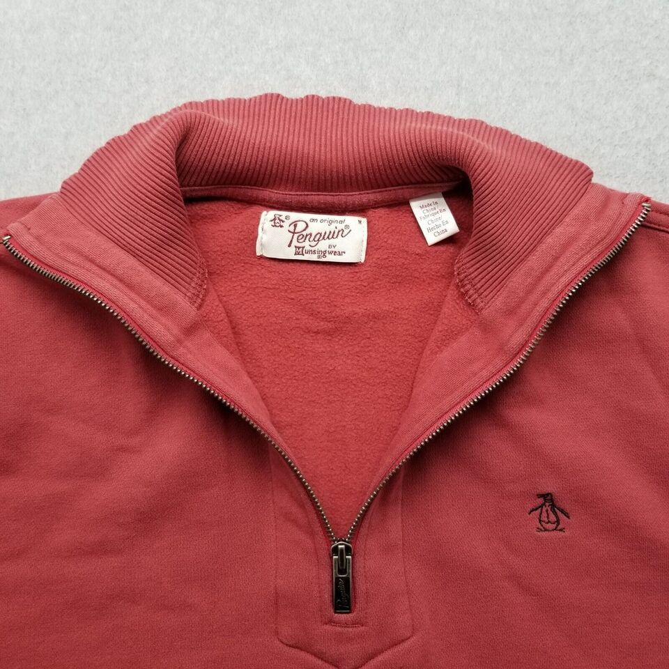 Original Penguin Penguin Sweater Mens Medium Pullover Mock Neck Zip Oversized Size US M / EU 48-50 / 2 - 10 Thumbnail