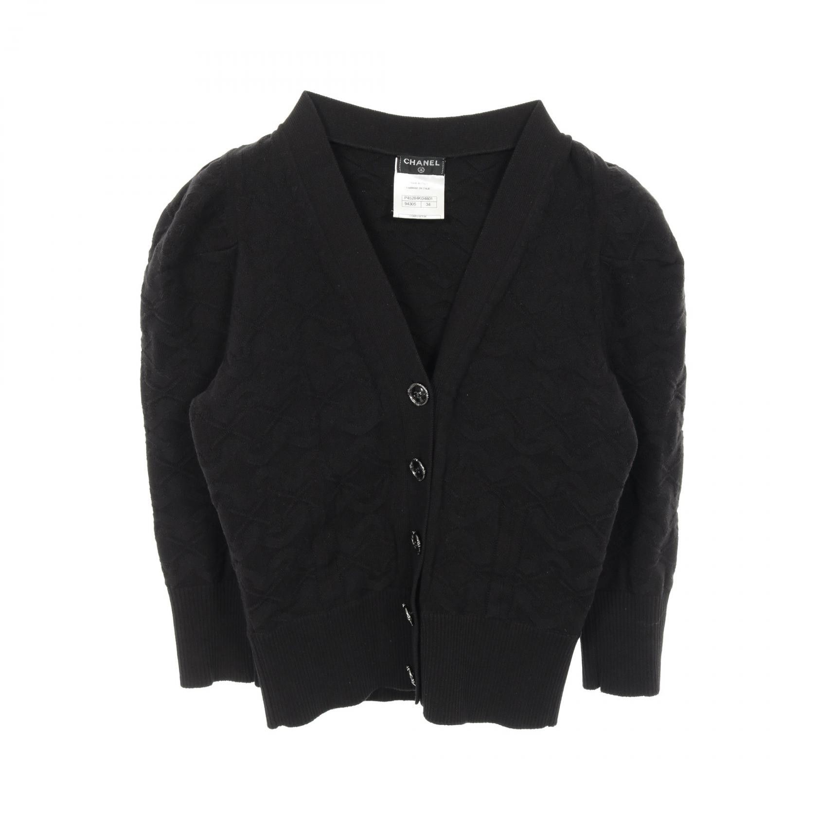 Chanel Chanel Chanel Coco Mark Button Cotton Cardigan Cotton Tops