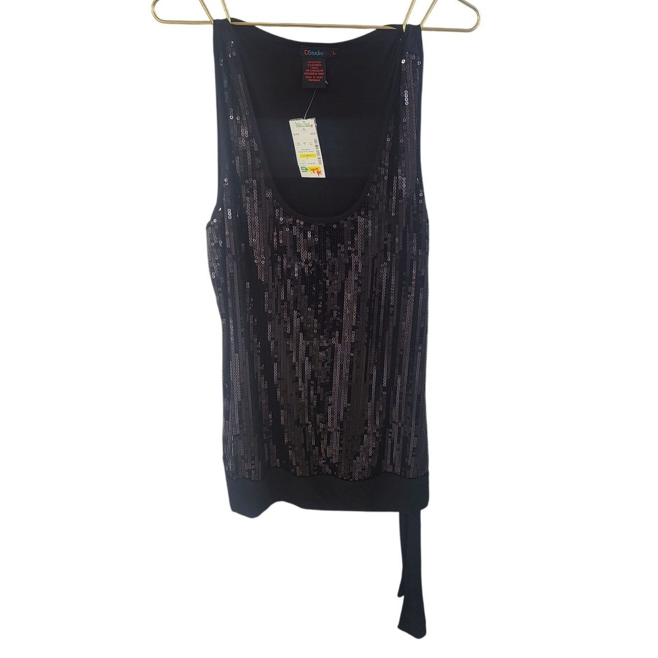Other D Studio Sleeveless Scoop Neck Sequin Blouse w/side tie - L Size L / US 10 / IT 46 - 1 Thumbnail